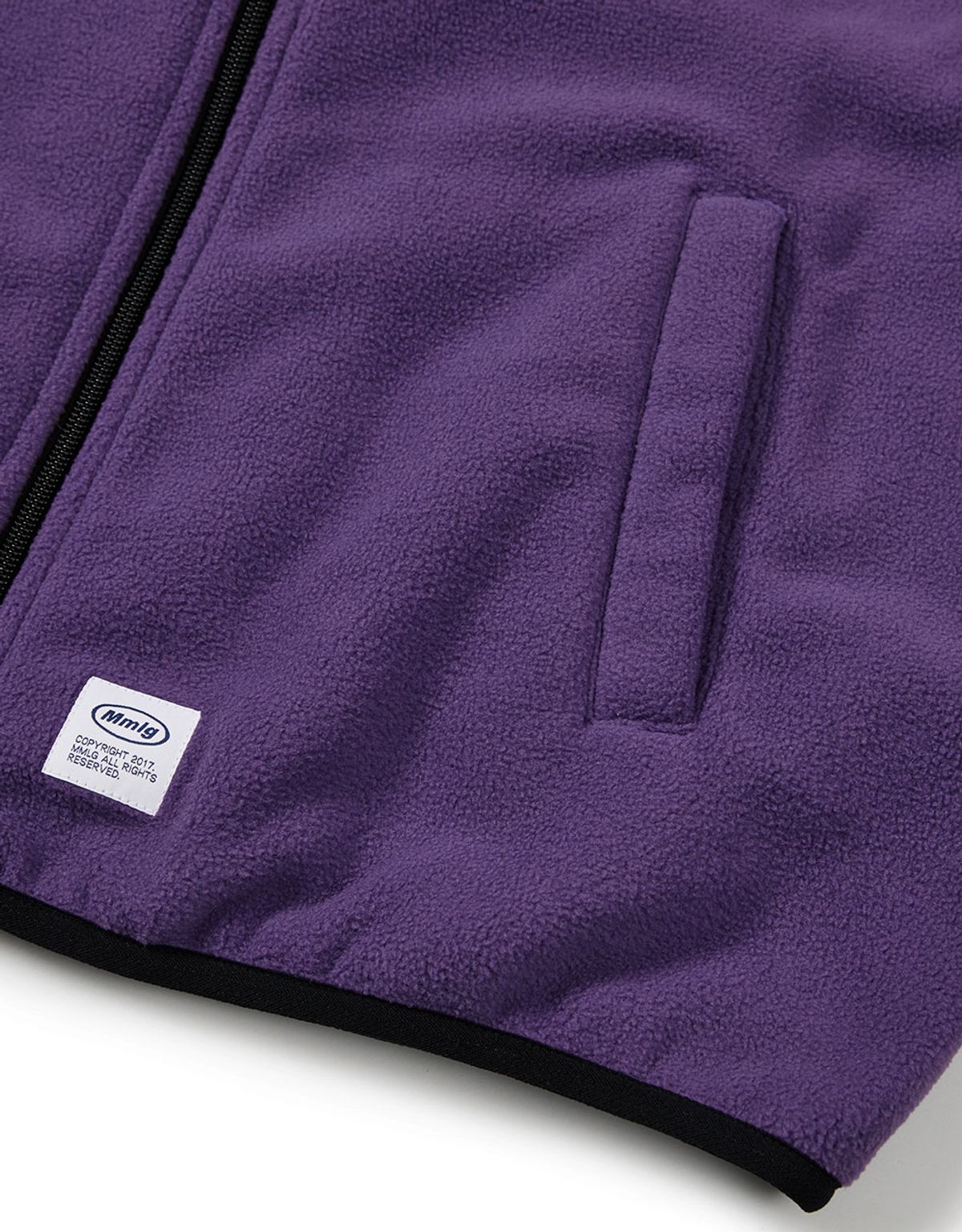 엠엠엘지(MMLG) [Mmlg] REVERSIBLE FLEECE VEST (PURPLE / CHARCOAL)