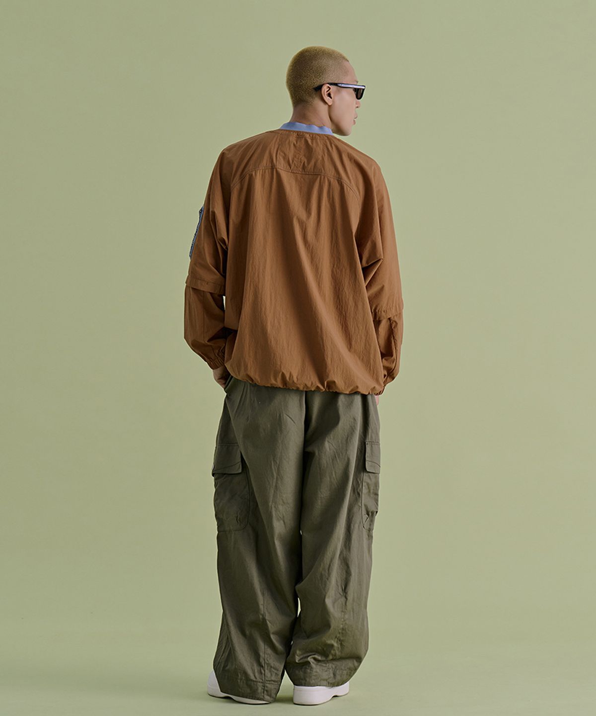 논타입(NONTYPE) MESH PANELED ANORAK (CAMEL)