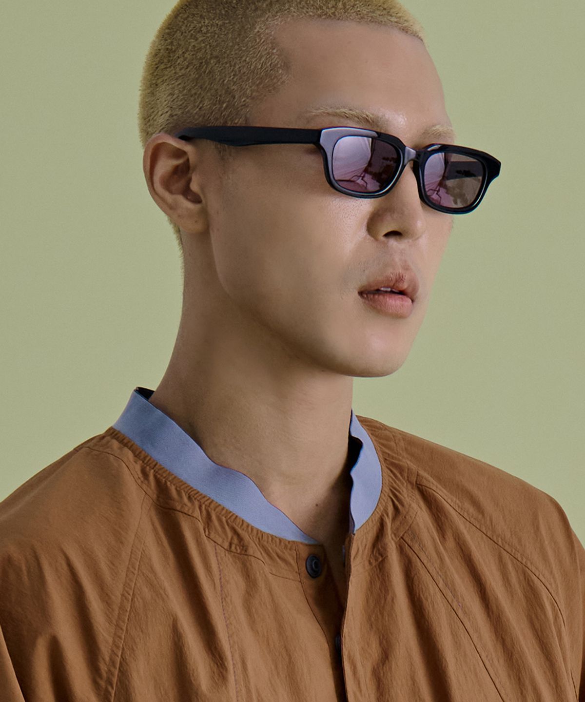 논타입(NONTYPE) MESH PANELED ANORAK (CAMEL)