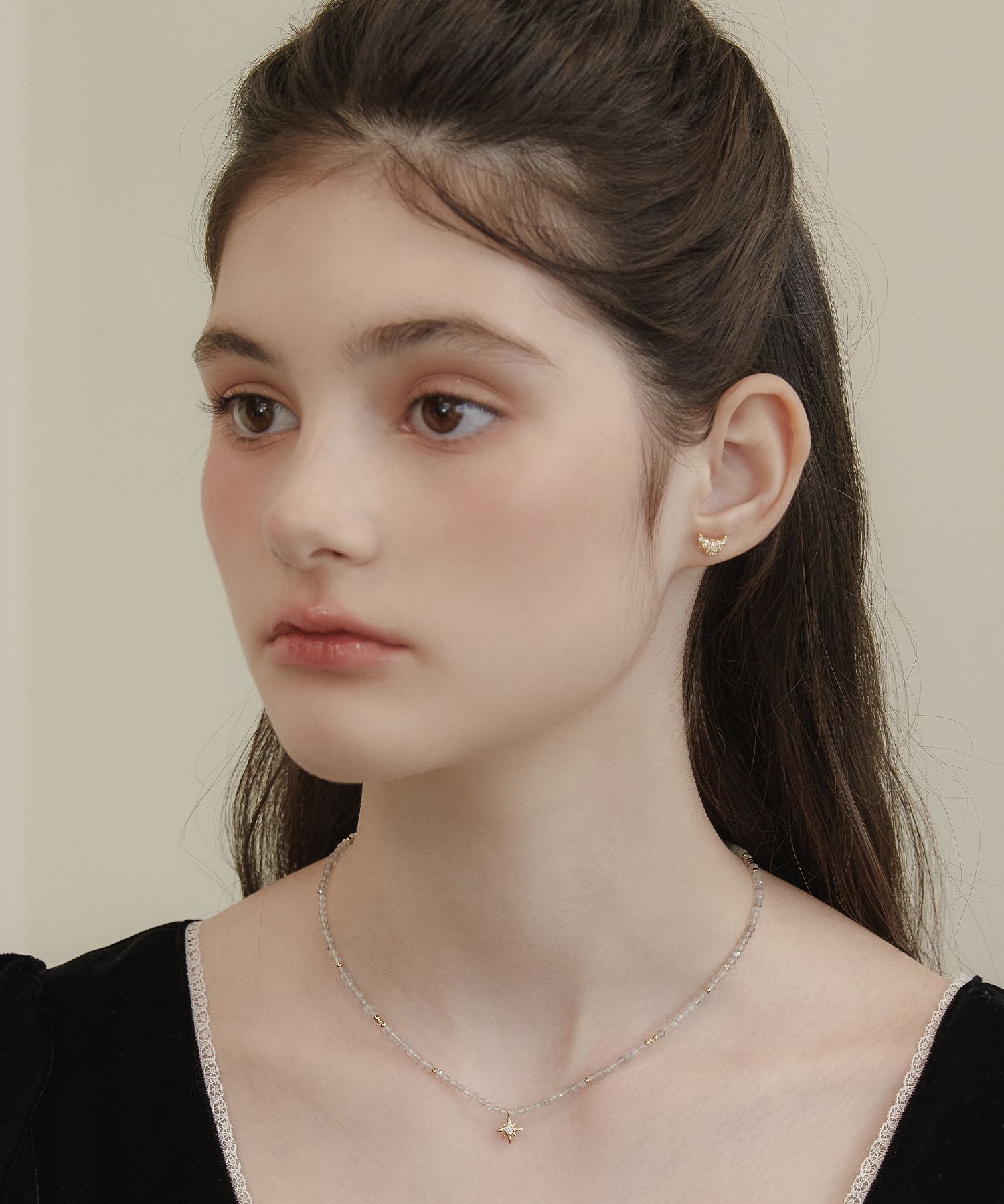 ☆TATIANA☆ Silver 925 Twinkle Croissant Earrings EC3132 MUSINSA | TATIANA (Silver 925) Twinkle Croissant Earrings EC3132