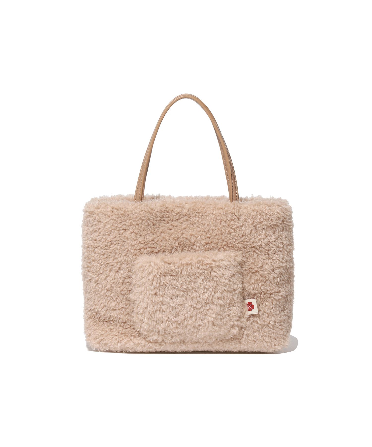 ★COVERNAT WOMAN★ Cloverheart Fluffy Medium Tote Bag Ivory MUSINSA | COVERNAT WOMAN Cloverheart Fluffy Medium Tote Bag