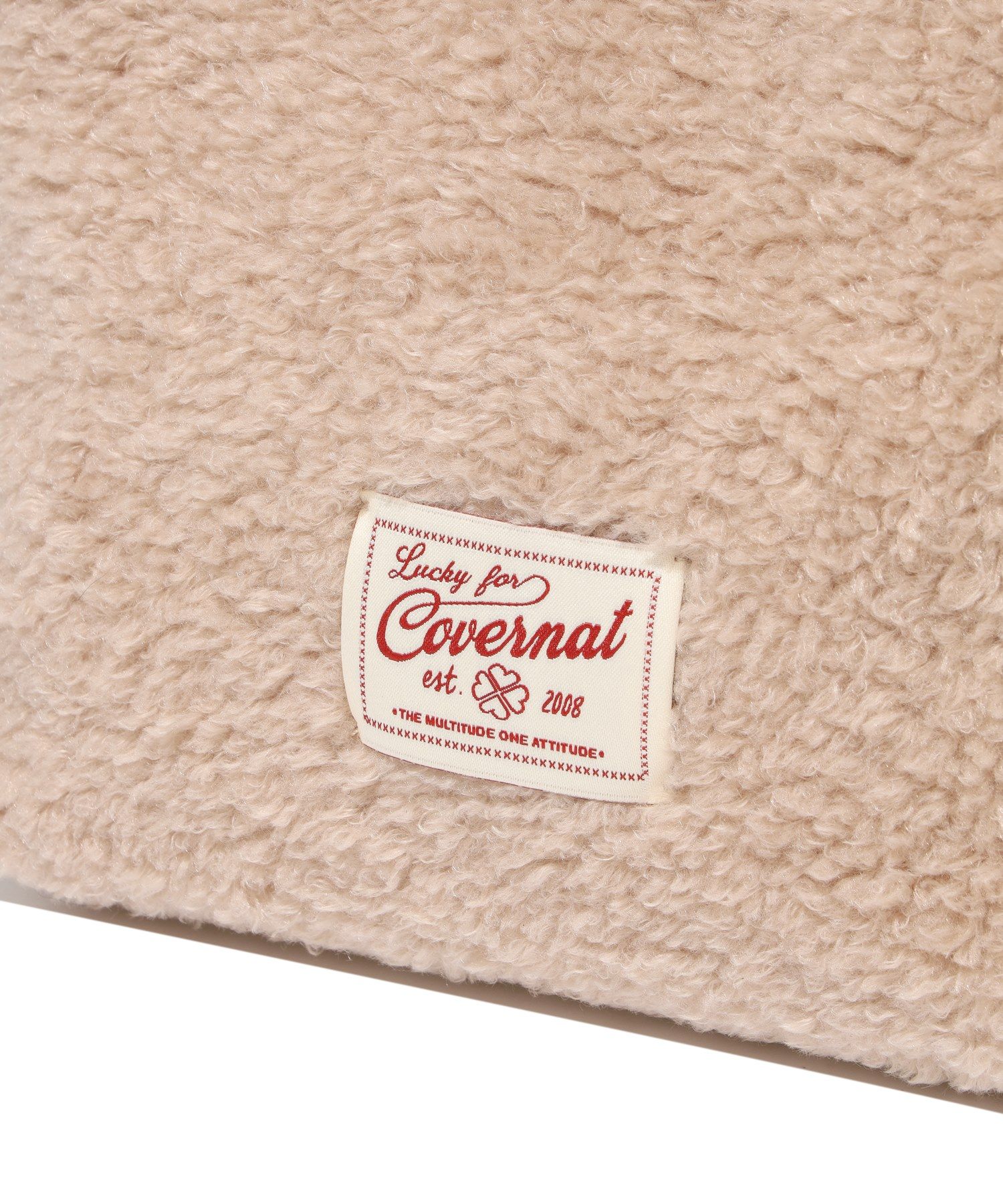 ★COVERNAT WOMAN★ Cloverheart Ecofur Tote Bag Beige CO2304T MUSINSA | COVERNAT WOMAN Clover Heart Fluffy Tote Bag Beige