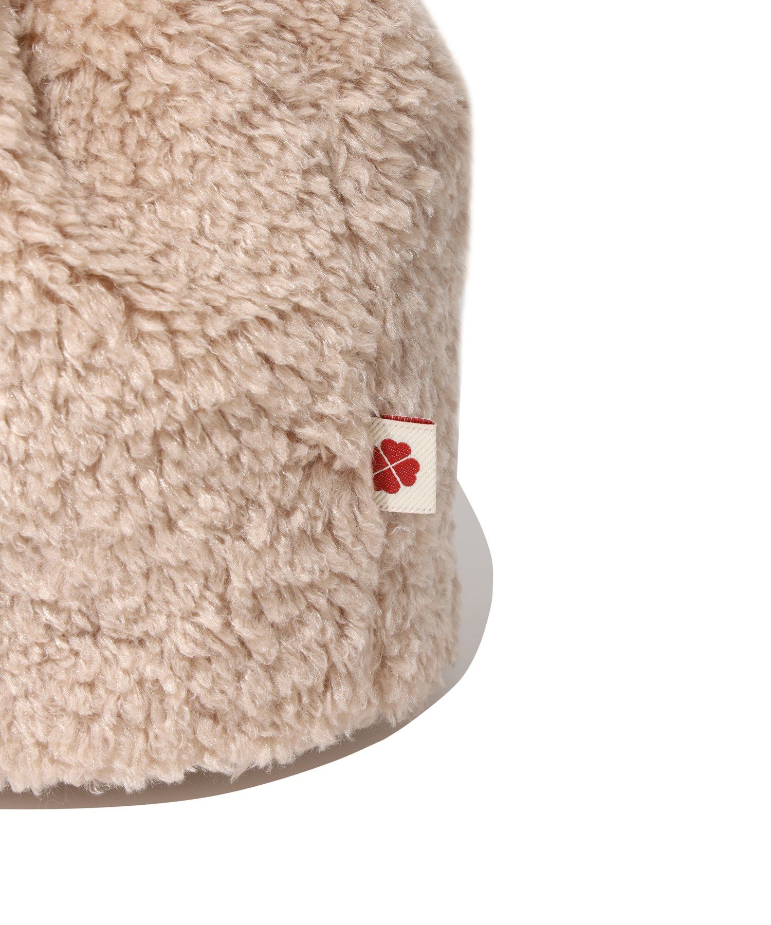 ★COVERNAT WOMAN★ Cloverheart Fluffy Bucket Bag Beige CO240 MUSINSA | COVERNAT WOMAN Clover Heart Fluffy Bucket Bag Beige