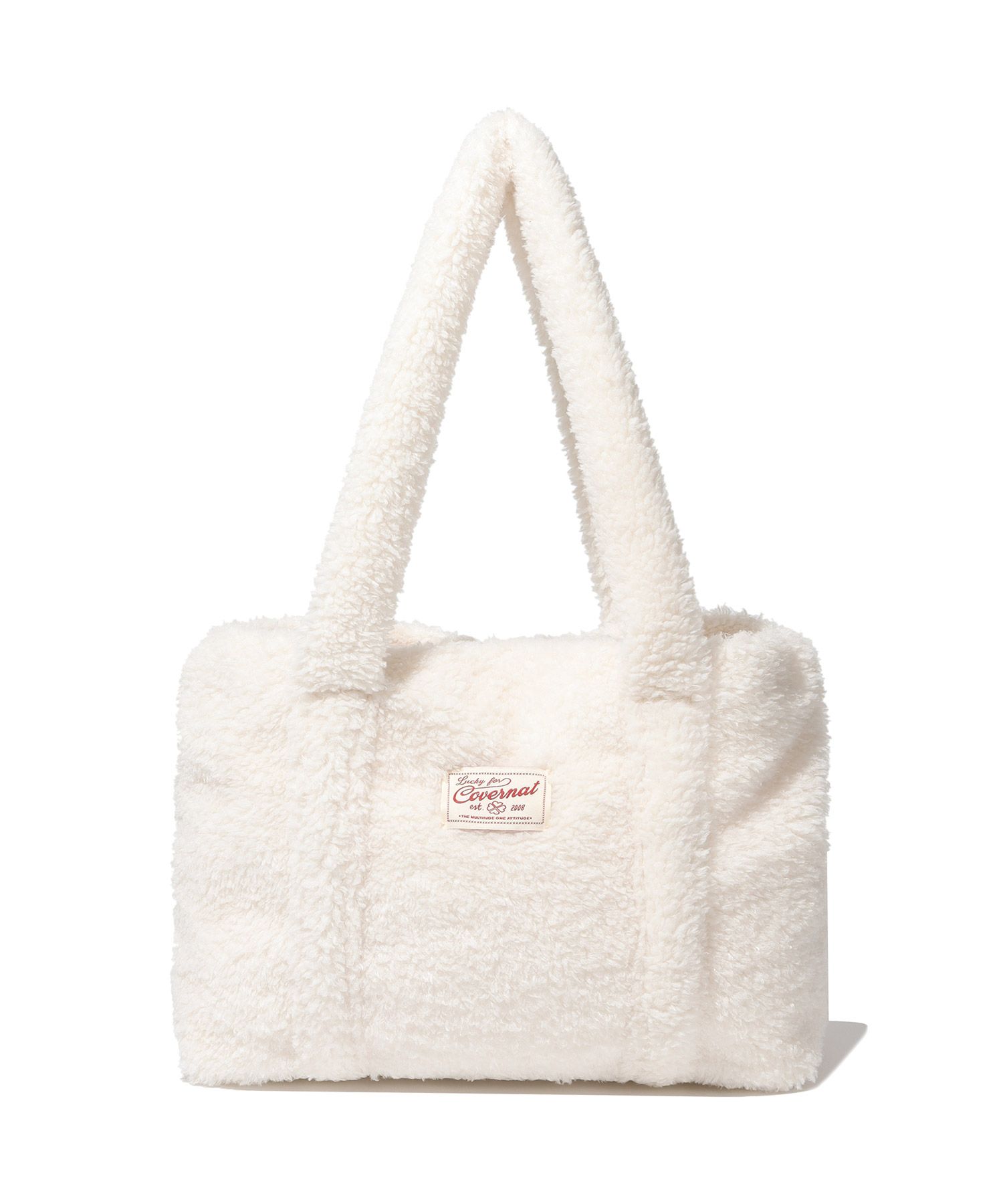 ★COVERNAT WOMAN★ Cloverheart Fluffy Tote Bag Ivory CO2404T MUSINSA | COVERNAT WOMAN Cloverheart Fluffy Medium Tote Bag
