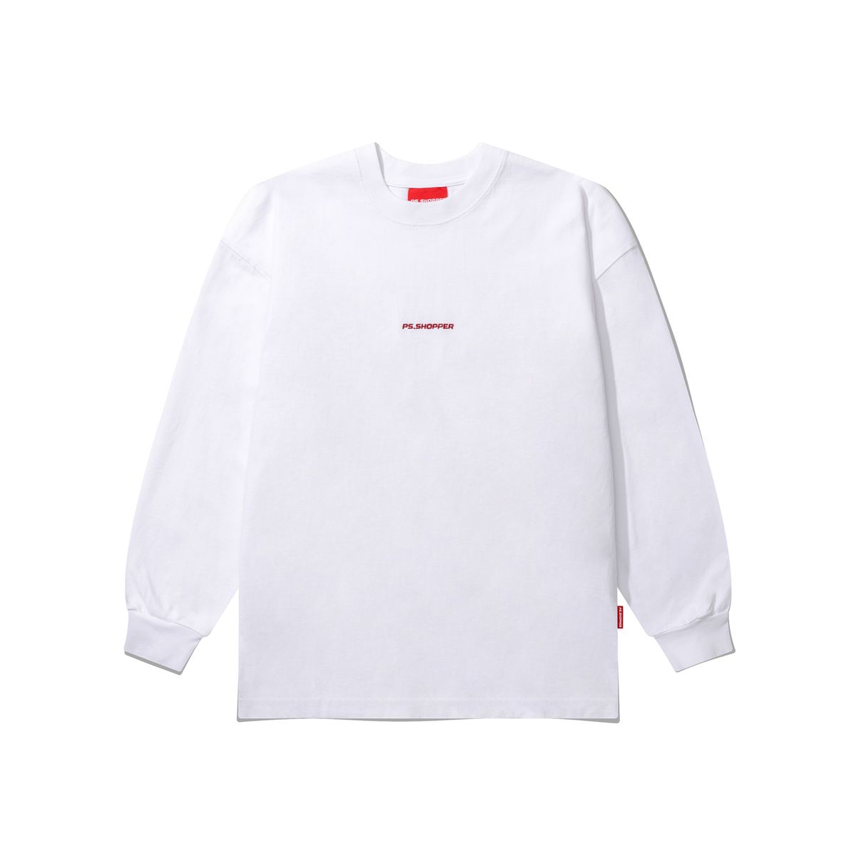피에스쇼퍼(PSSHOPPER) 프리미엄 코튼 롱슬리브 [화이트]
