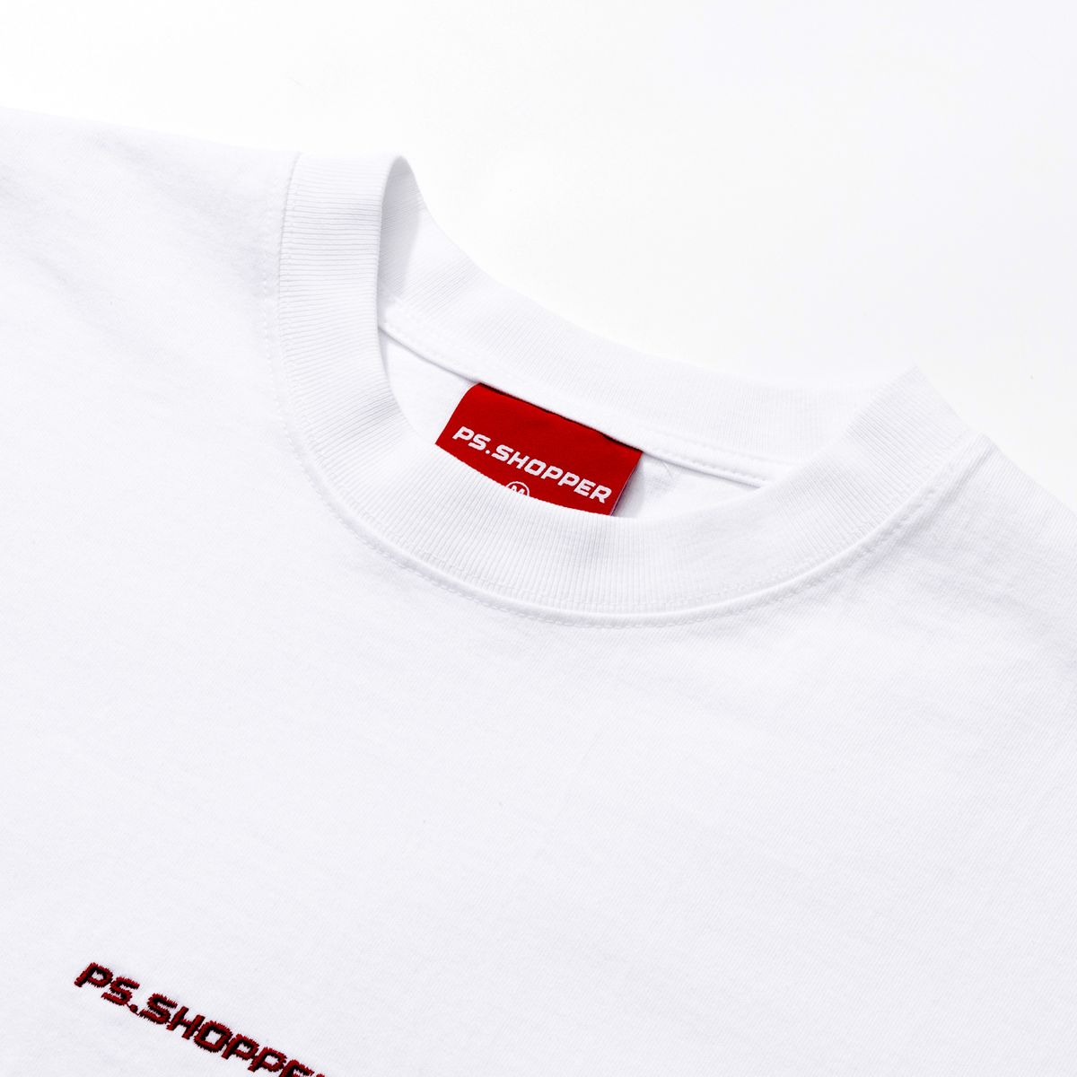 피에스쇼퍼(PSSHOPPER) 프리미엄 코튼 롱슬리브 [화이트]