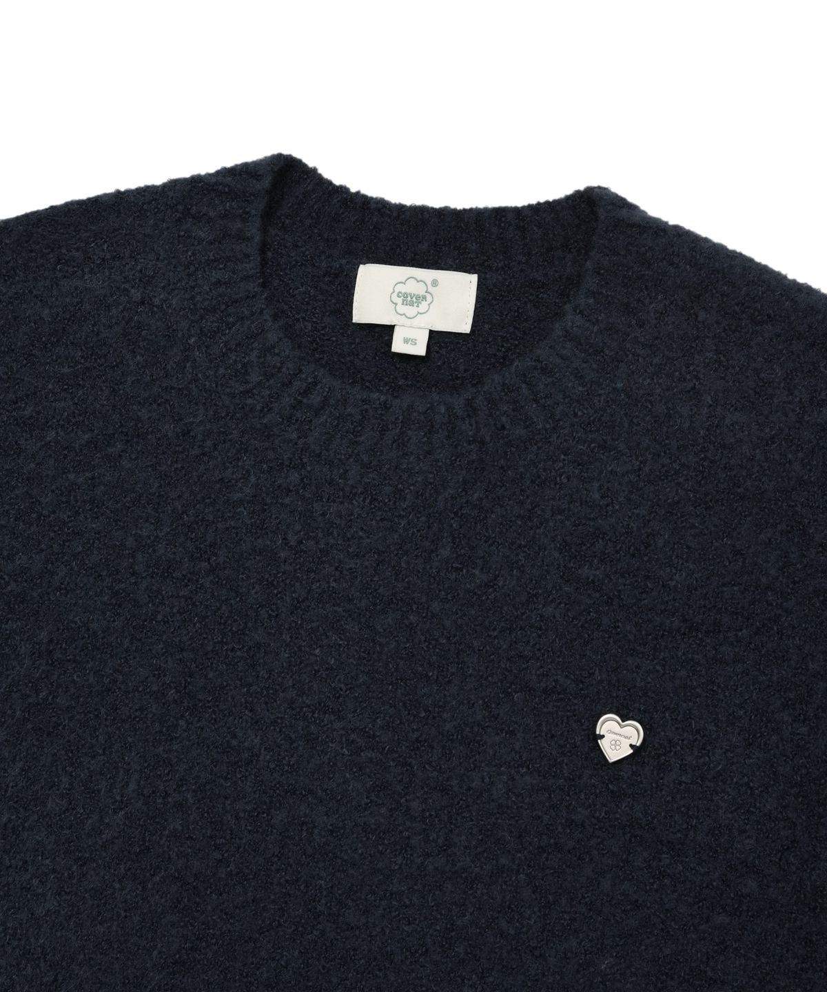 커버낫 우먼(COVERNAT WOMAN) 우먼 부클 라운드 니트 Dark Blue