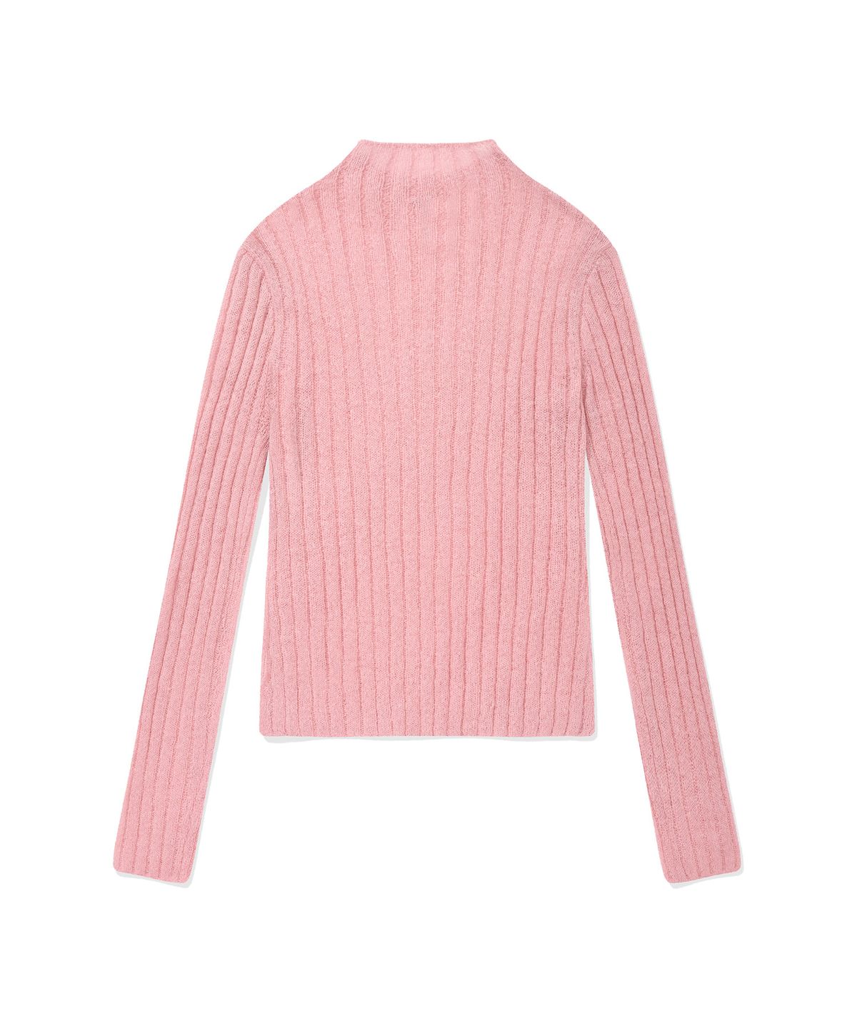 커버낫 우먼(COVERNAT WOMAN) 우먼 리브드 터틀넥 니트 Light Pink