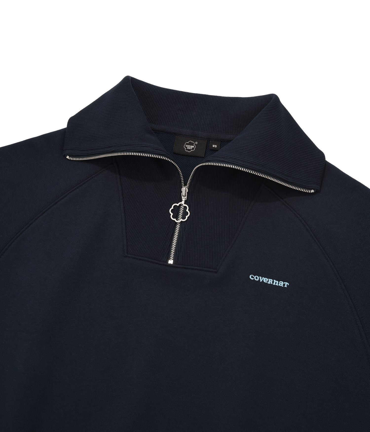 スウェット・トレーナー COVERNAT Lip Cara Half Zip-up Man to Man Navy 24HM3039C-Studio-1.jpg?v=