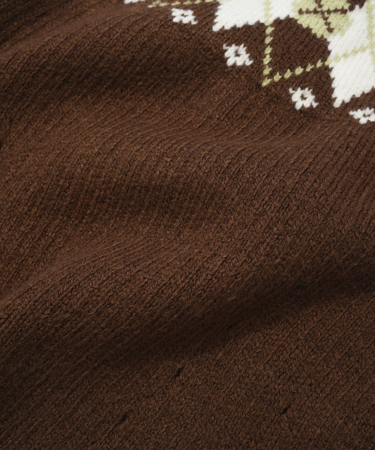 커버낫 우먼(COVERNAT WOMAN) 우먼 노르딕 집업 니트 가디건 Brown