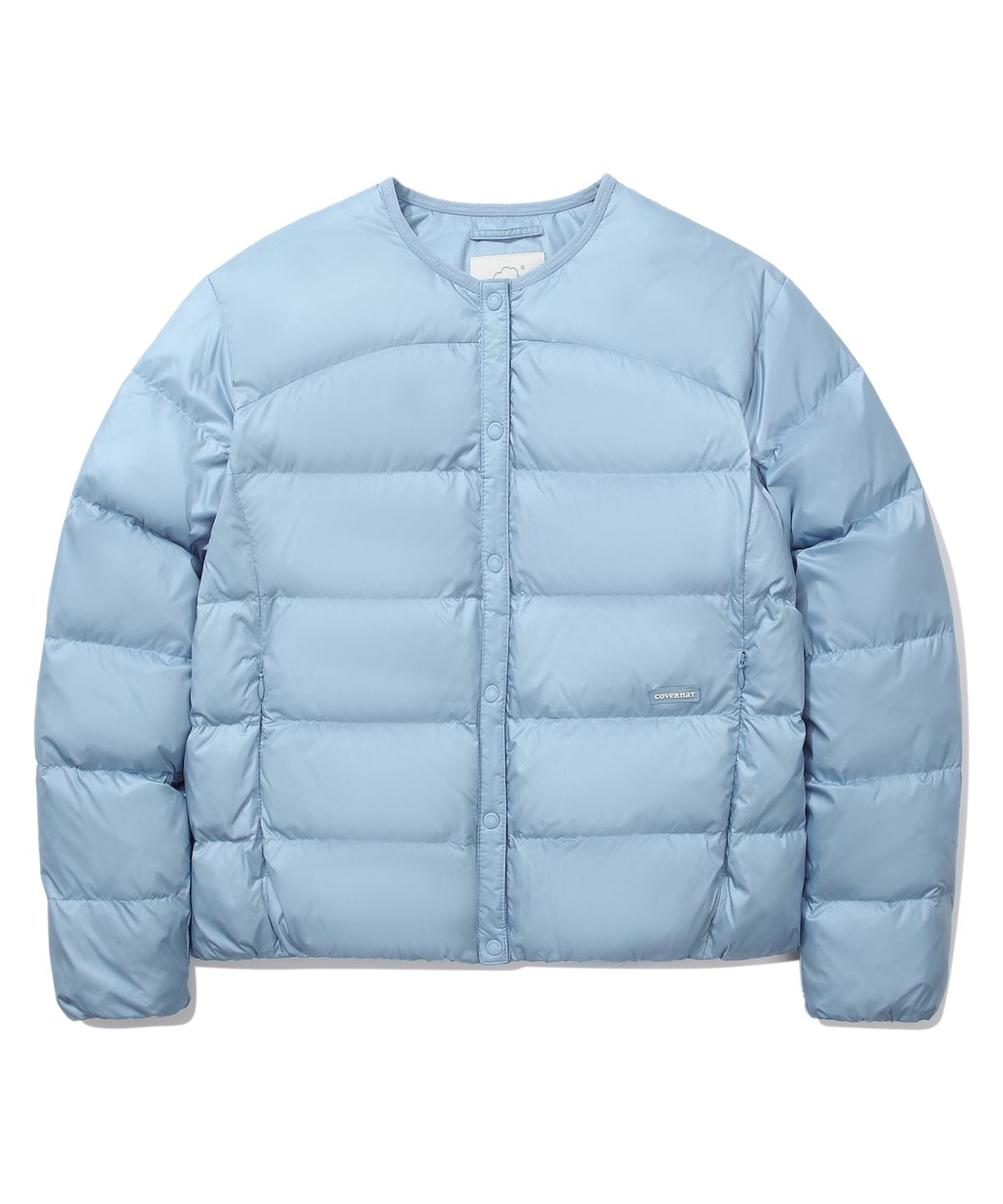 커버낫 우먼(COVERNAT WOMAN) RDS 우먼 커버라이트 카라리스 다운 점퍼 Light Blue
