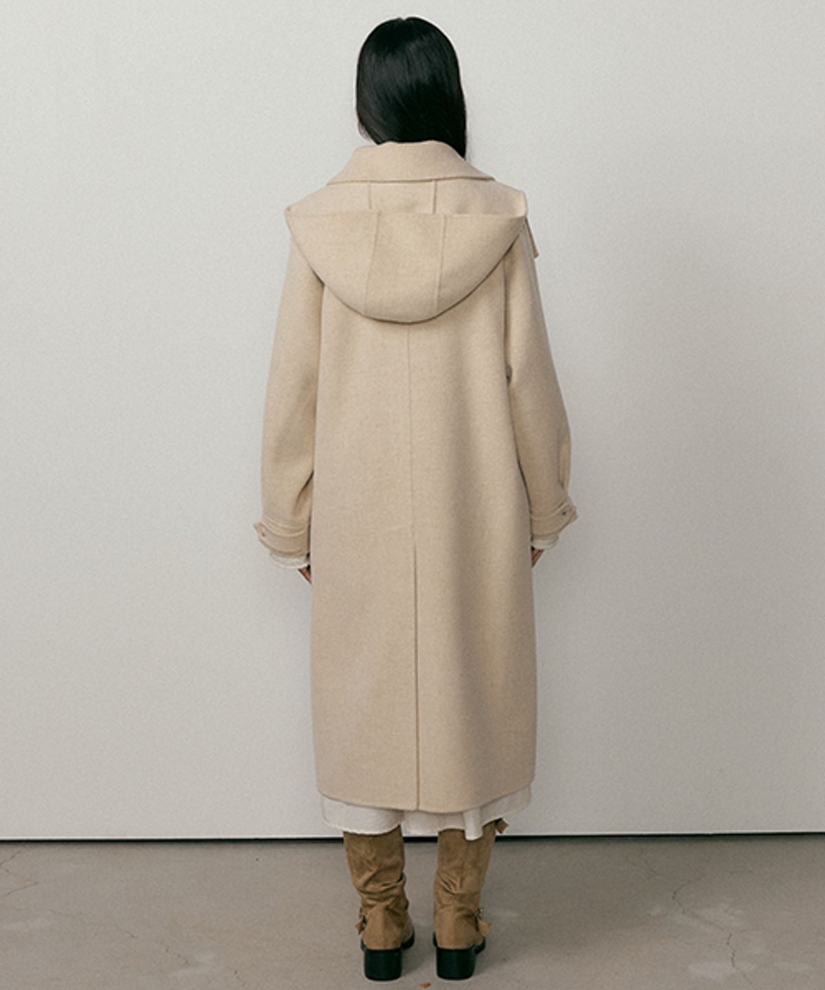 링서울(LINGSEOUL) handemade hooded long coat-beige