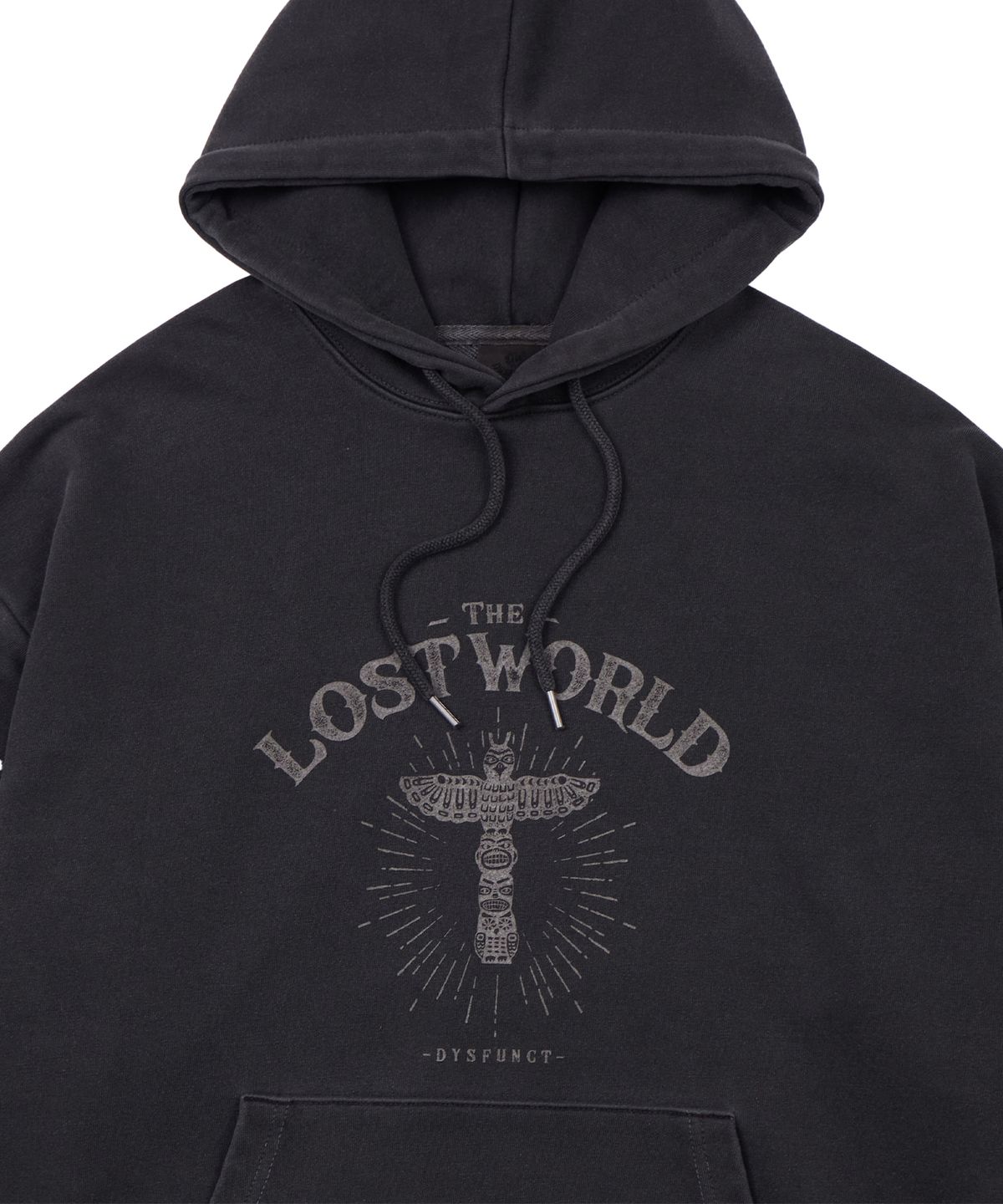 디스펑트(DYSFUNCT) TOTEMPOLE  PIGMENT HOODIE(CHARCOAL)