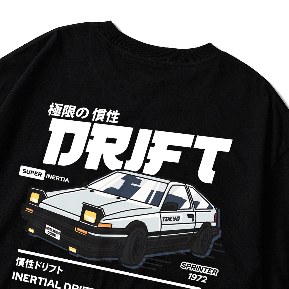 스플래시코드(SPLASHCODE) 반팔 티셔츠 블랙 - 드리프트(Drift)