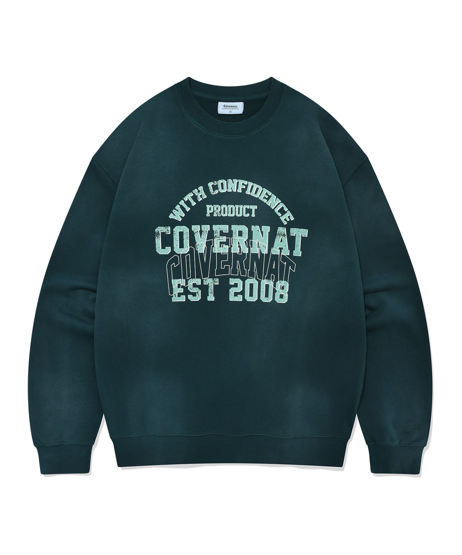 スウェット・トレーナー COVERNAT Pigment Crack Man to Man Charcoal MUSINSA | COVERNAT Pigment Crack Man to Man The Quaize