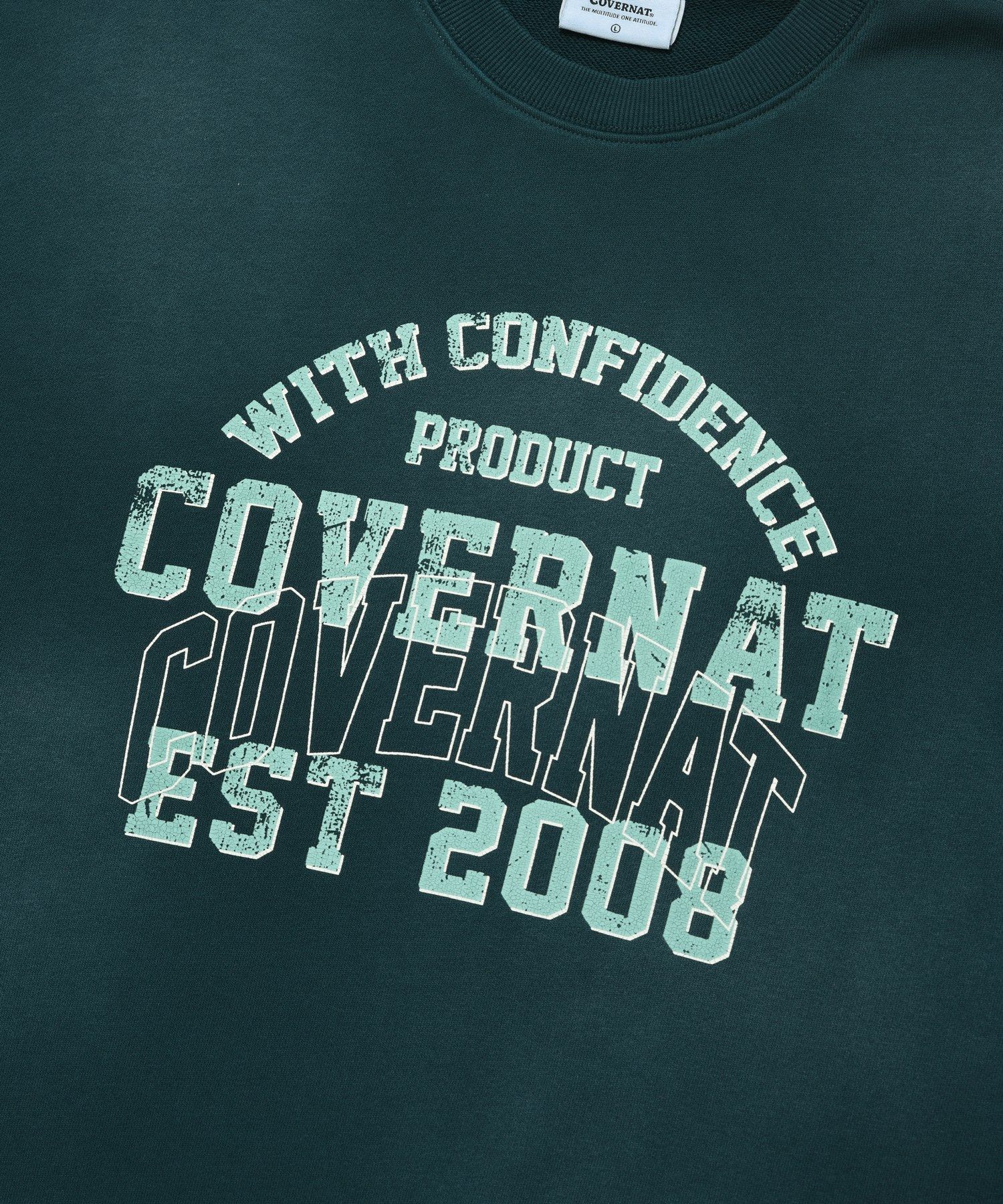 スウェット・トレーナー COVERNAT Pigment Crack Man to Man Charcoal MUSINSA | COVERNAT Pigment Crack Man to Man The Quaize
