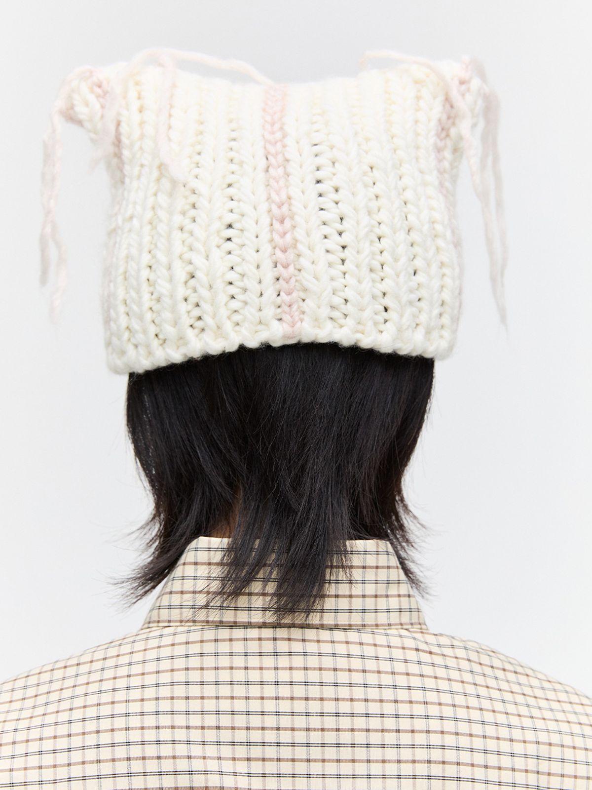 플리즈프로젝트(PLZPROJECT) 24 PUSSYCAT KNIT HAT, IVORY