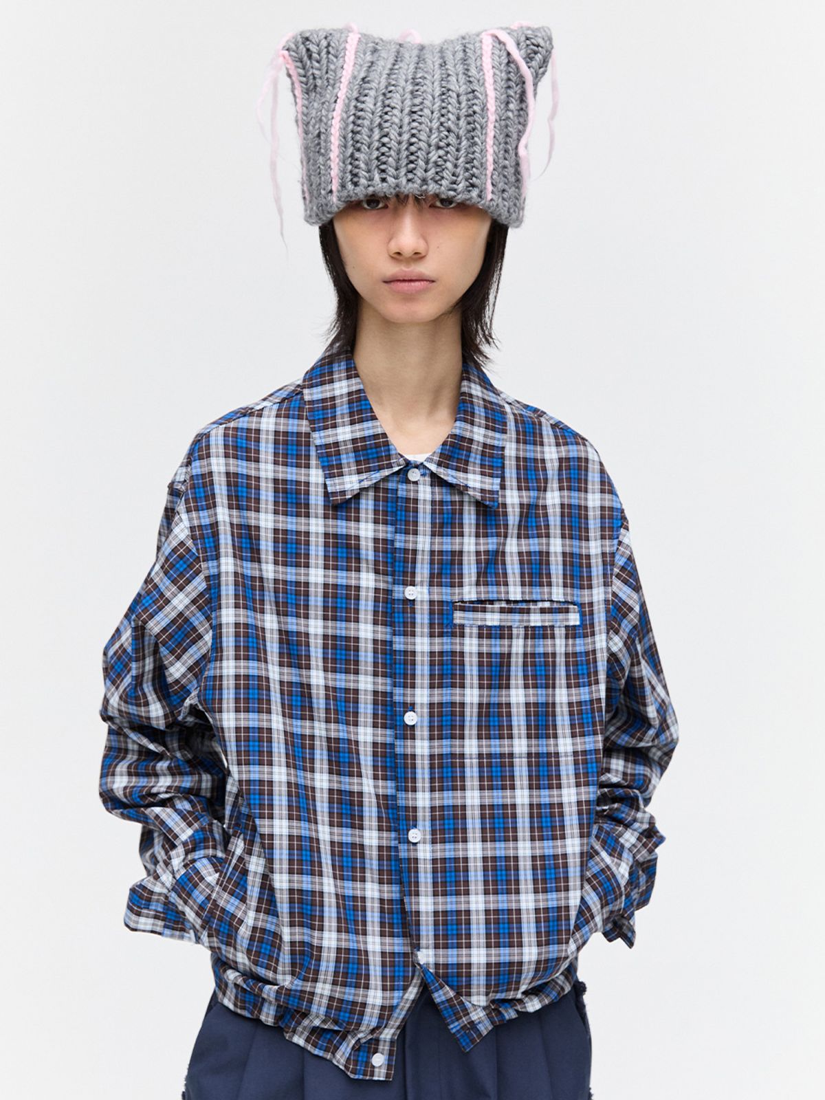 플리즈프로젝트(PLZPROJECT) 24 PUSSYCAT KNIT HAT, GRAY