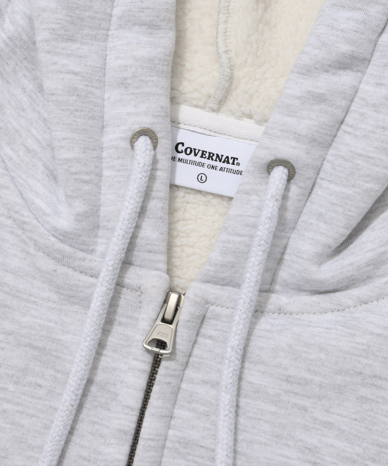 パーカー・フーディ COVERNAT Small Authentic Boa Hoodie Zip-up Heather Gray CO24 MUSINSA | COVERNAT Small Authentic Boa Hoodie Zip-Up Heather