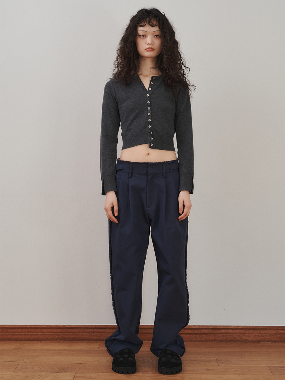 플리즈프로젝트(PLZPROJECT) DESTROYED TROUSERS, NAVY