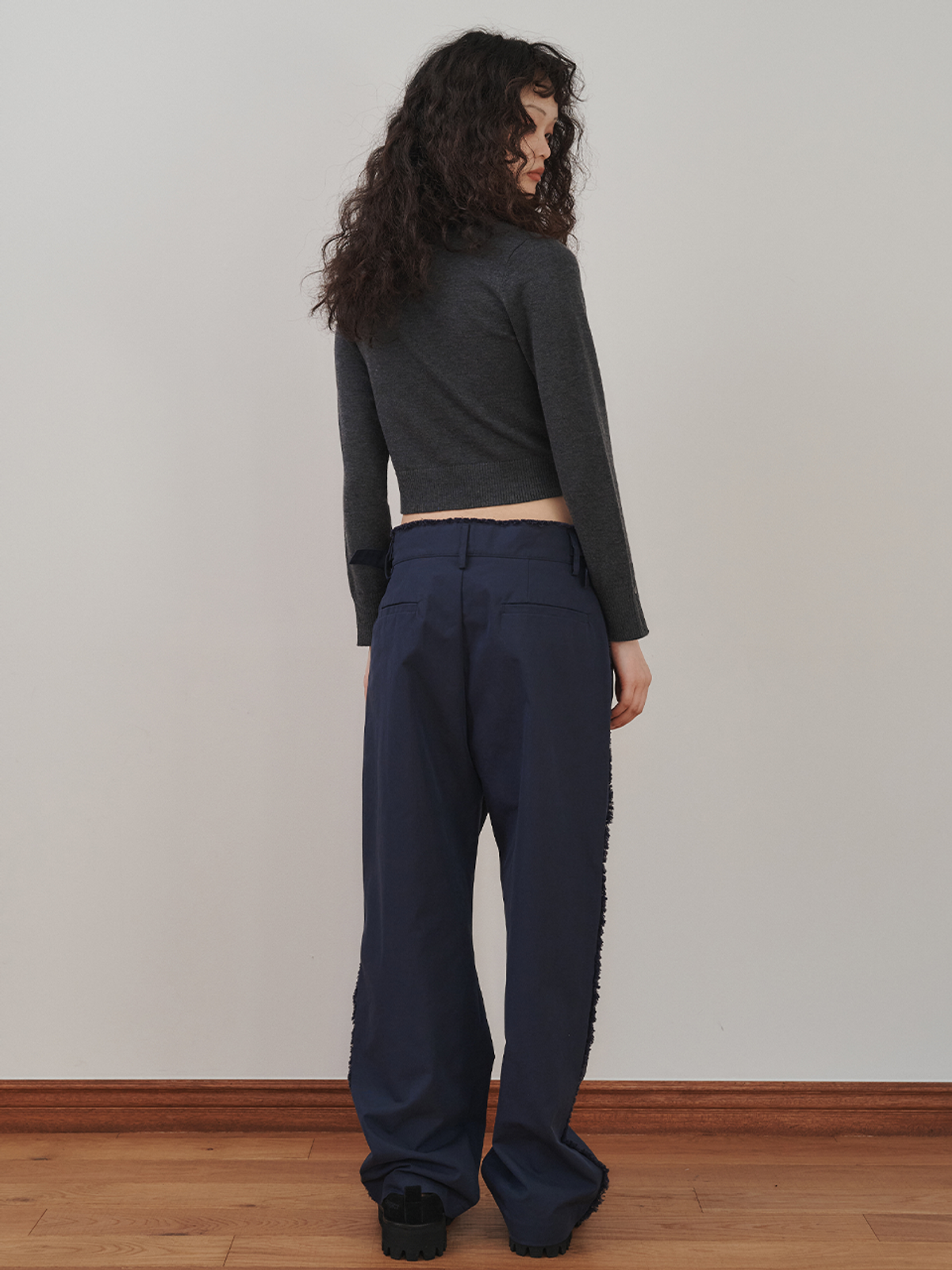 플리즈프로젝트(PLZPROJECT) DESTROYED TROUSERS, NAVY