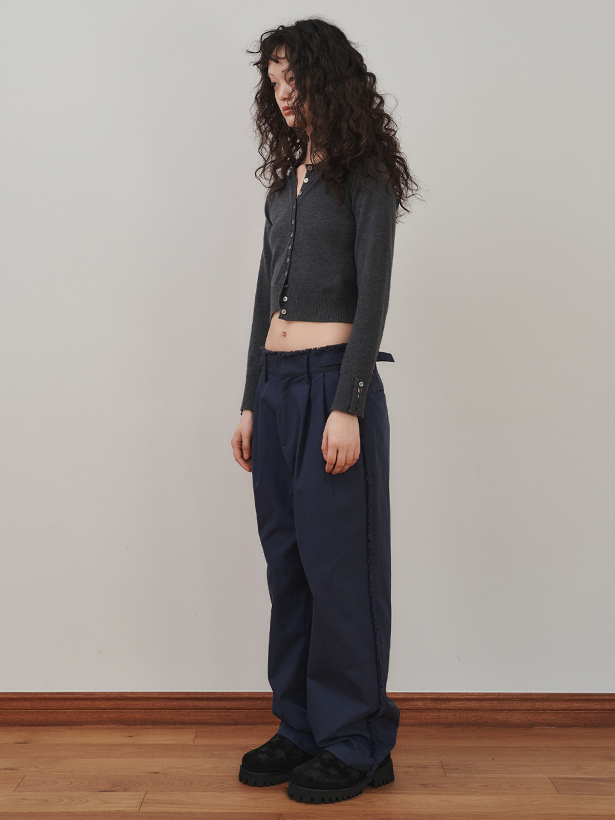 플리즈프로젝트(PLZPROJECT) DESTROYED TROUSERS, NAVY