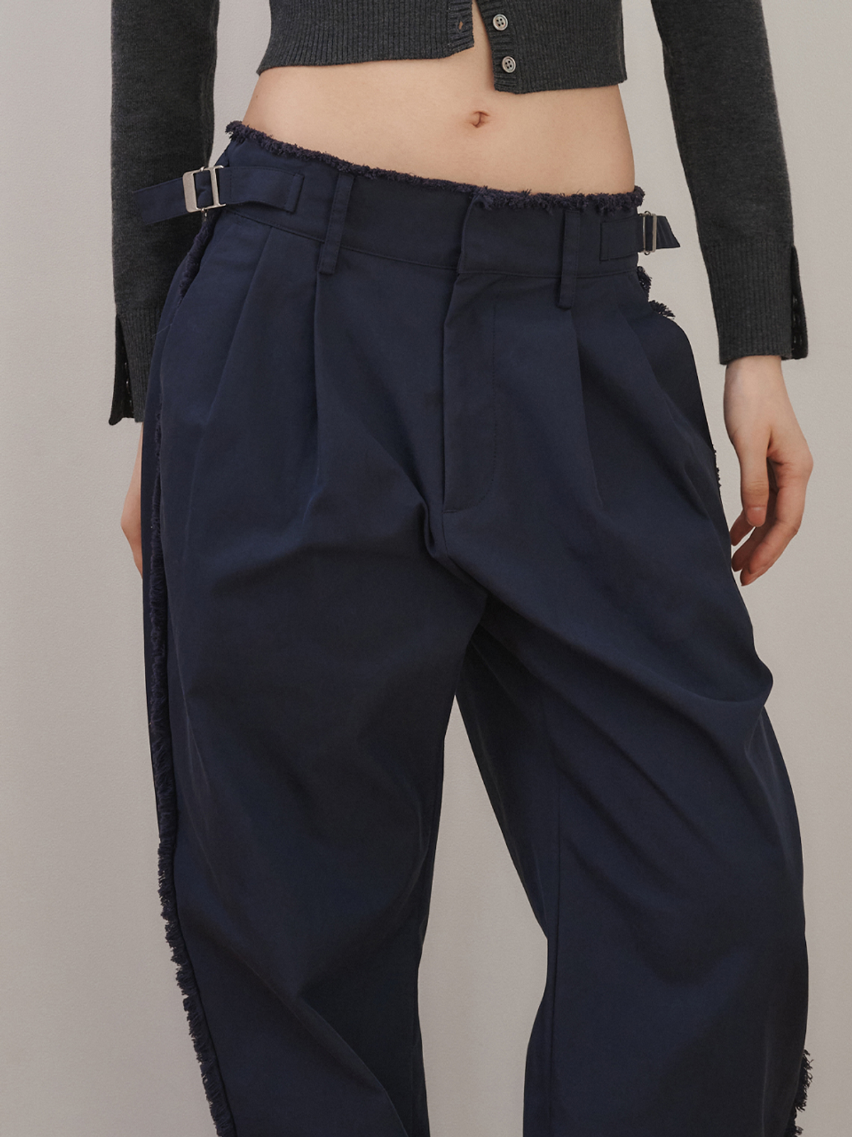 플리즈프로젝트(PLZPROJECT) DESTROYED TROUSERS, NAVY
