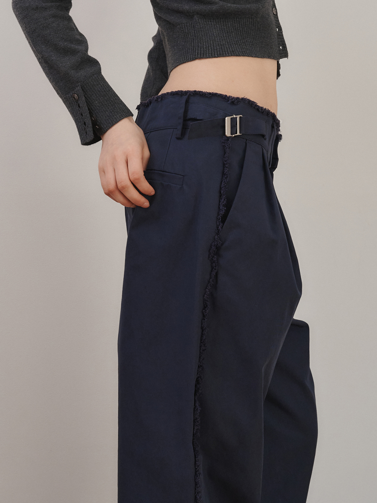 플리즈프로젝트(PLZPROJECT) DESTROYED TROUSERS, NAVY