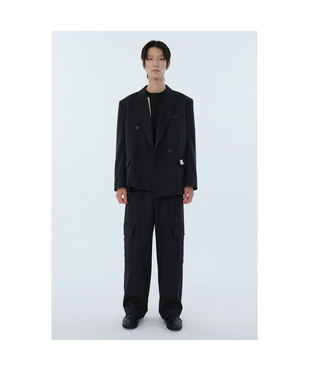 래코드(RECODE) Raw Edged Oversized Jacket_RKJAA24607BKX
