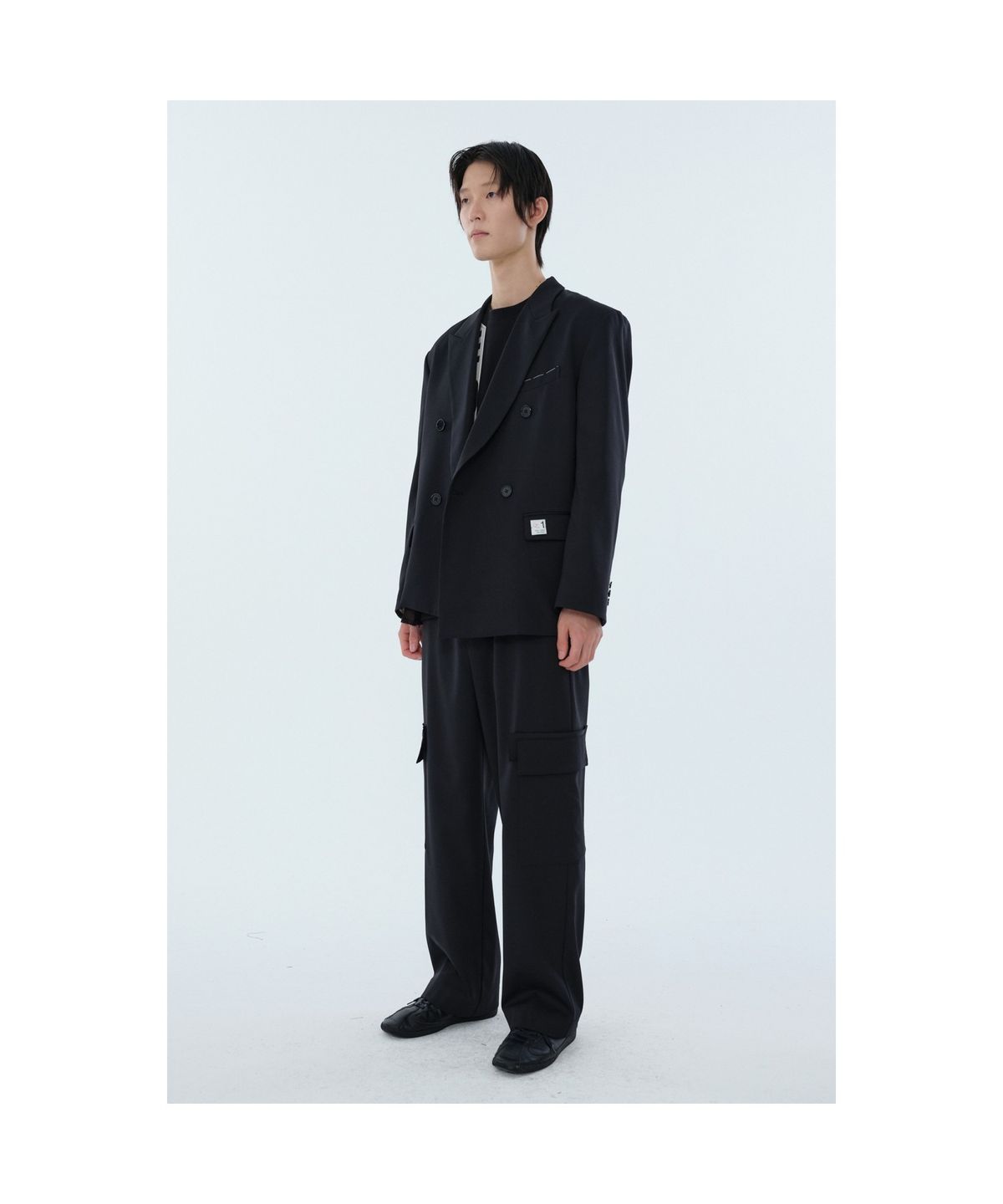 래코드(RECODE) Raw Edged Oversized Jacket_RKJAA24607BKX