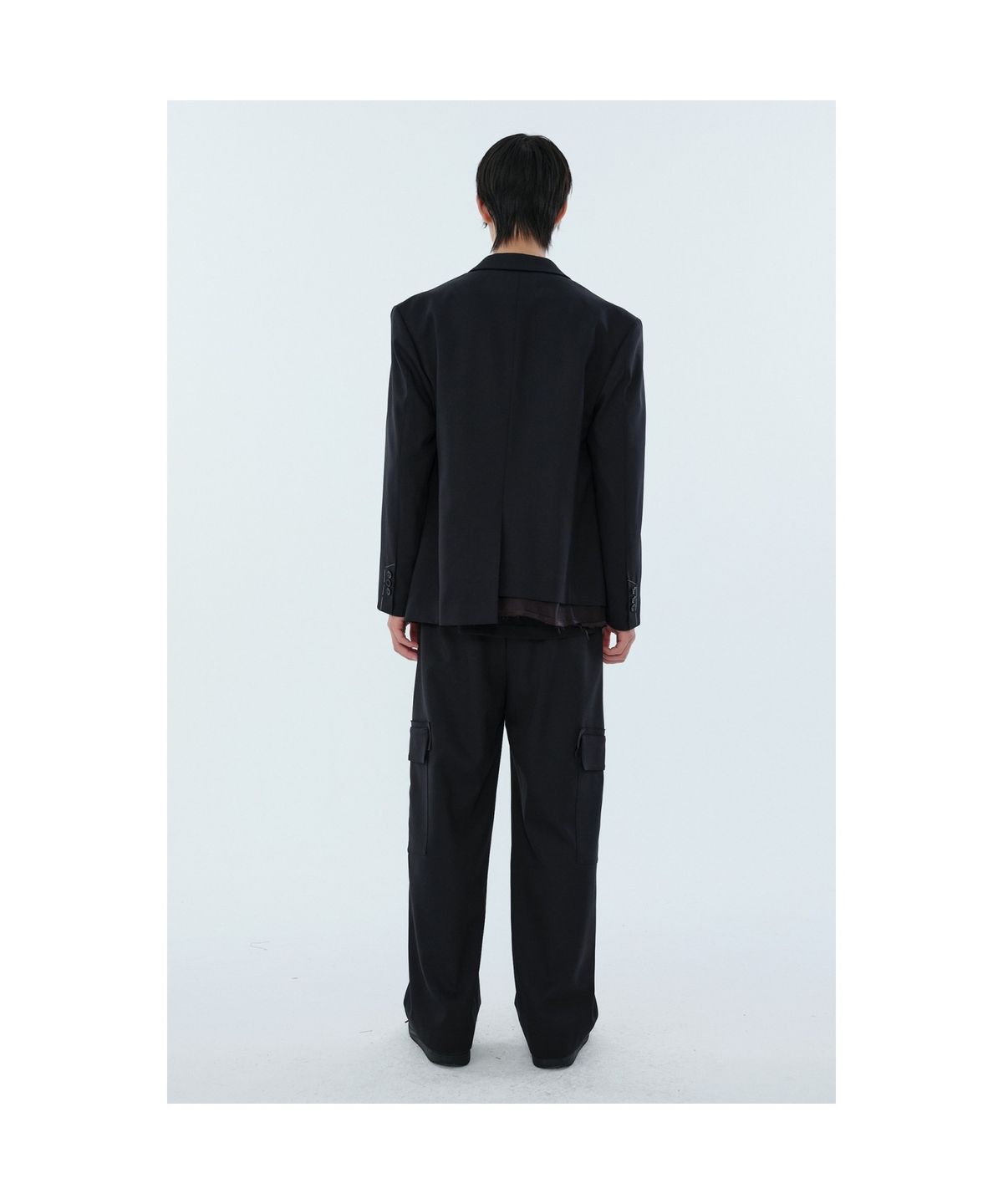 래코드(RECODE) Raw Edged Oversized Jacket_RKJAA24607BKX