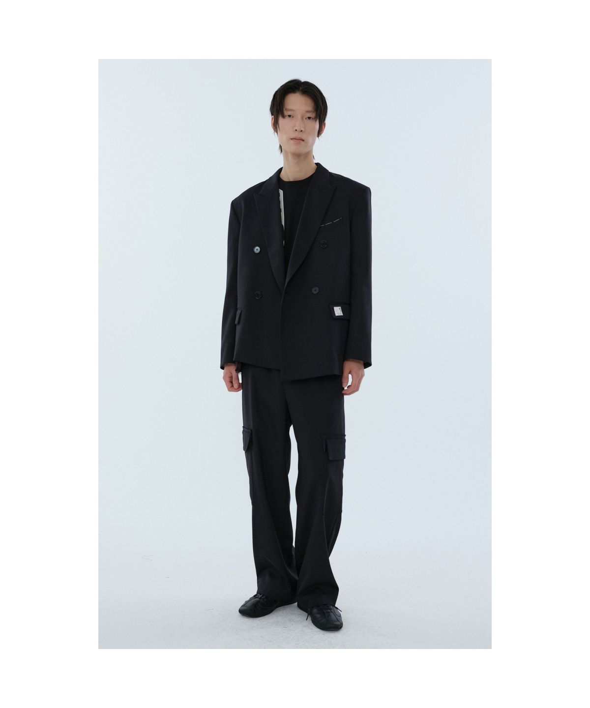 래코드(RECODE) Raw Edged Oversized Jacket_RKJAA24607BKX