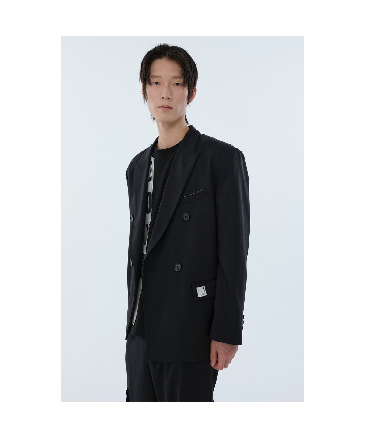 래코드(RECODE) Raw Edged Oversized Jacket_RKJAA24607BKX