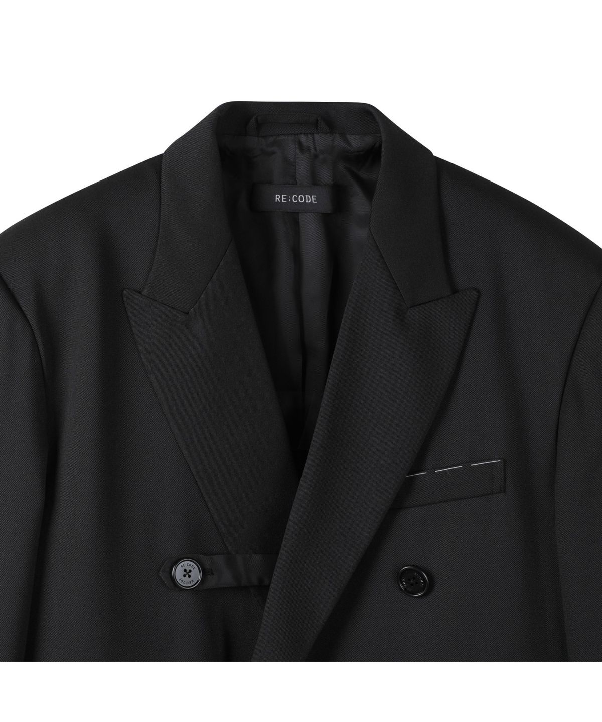 래코드(RECODE) Raw Edged Oversized Jacket_RKJAA24607BKX