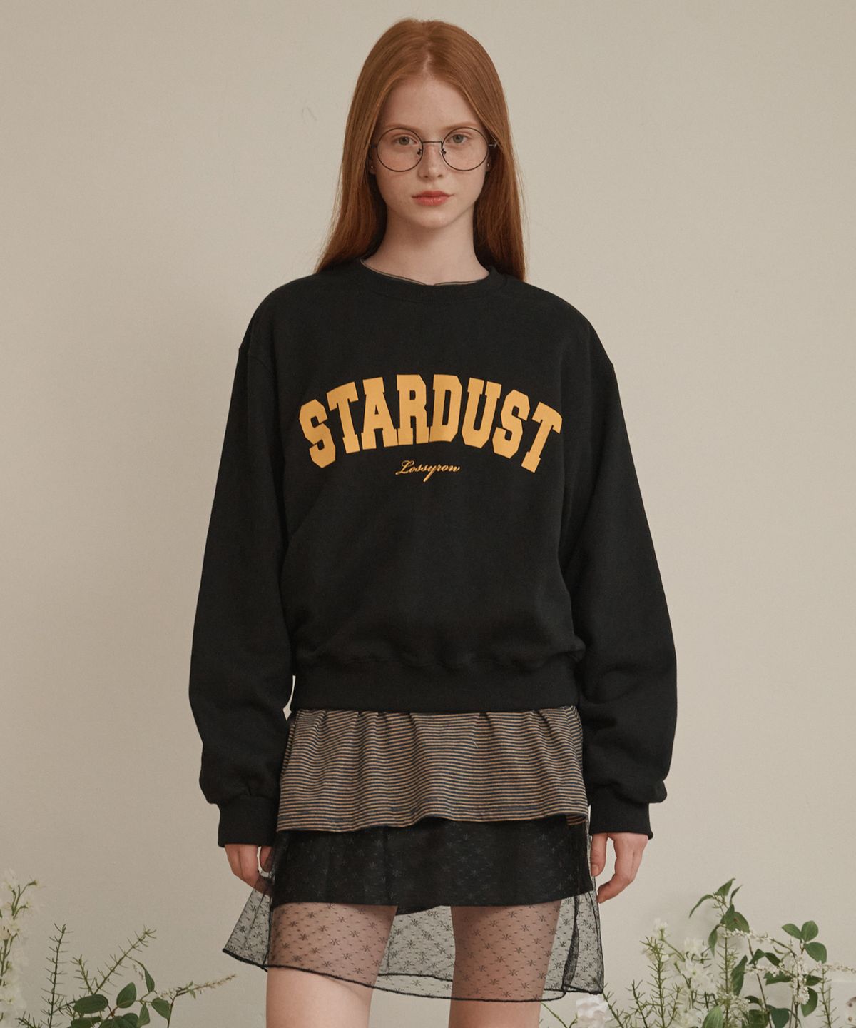 로시로우(LOSSYROW) Stardust sweatshirt Black