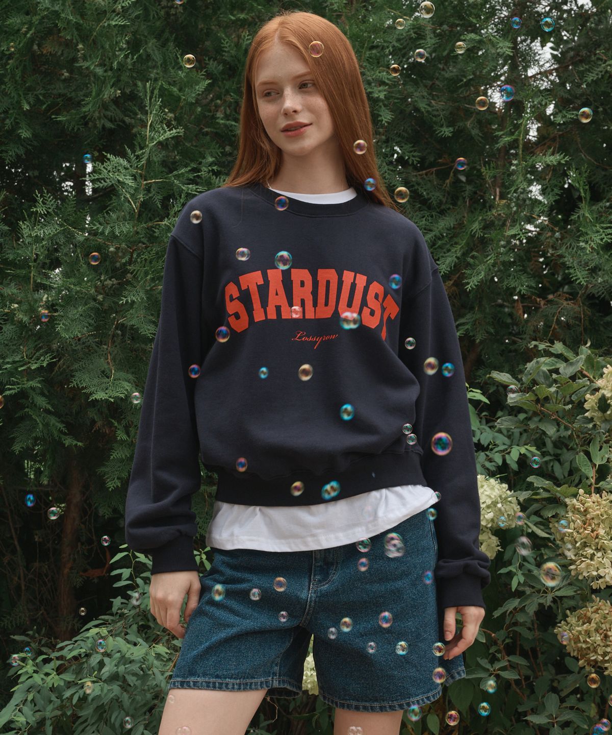 로시로우(LOSSYROW) Stardust sweatshirt Navy