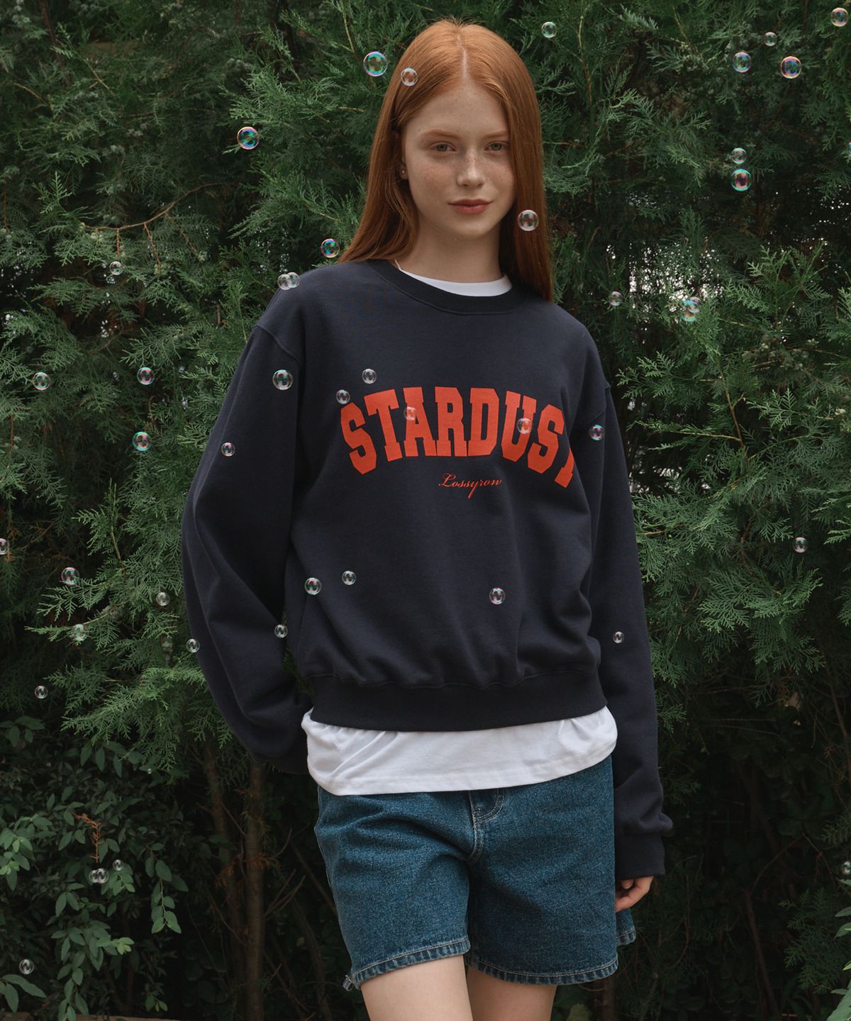 로시로우(LOSSYROW) Stardust sweatshirt Navy