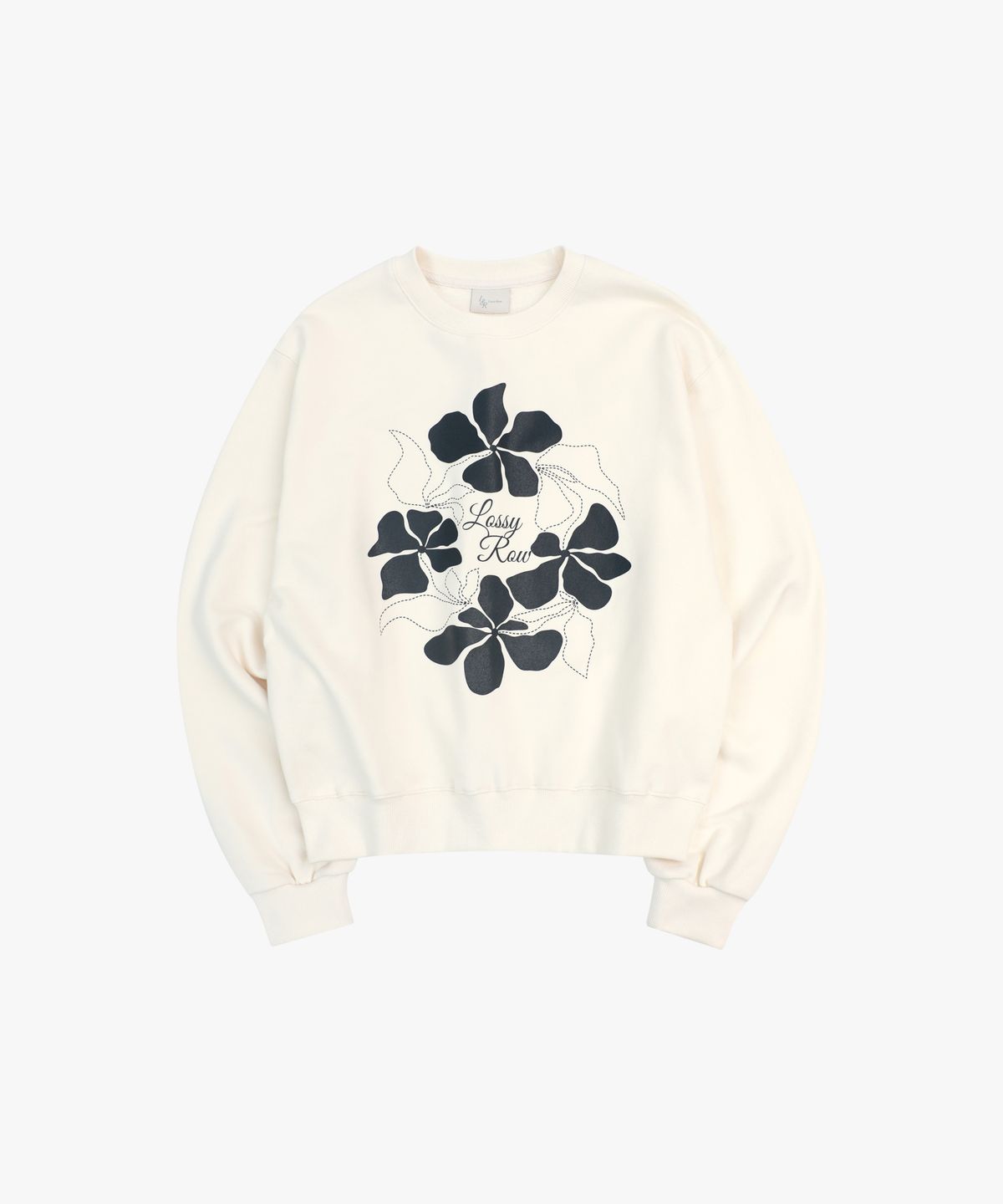 로시로우(LOSSYROW) Big Flower Sweatshirt Cream