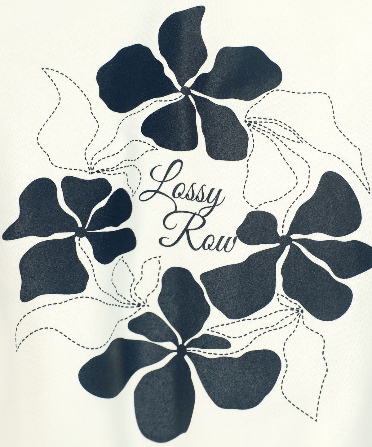 로시로우(LOSSYROW) Big Flower Sweatshirt Cream