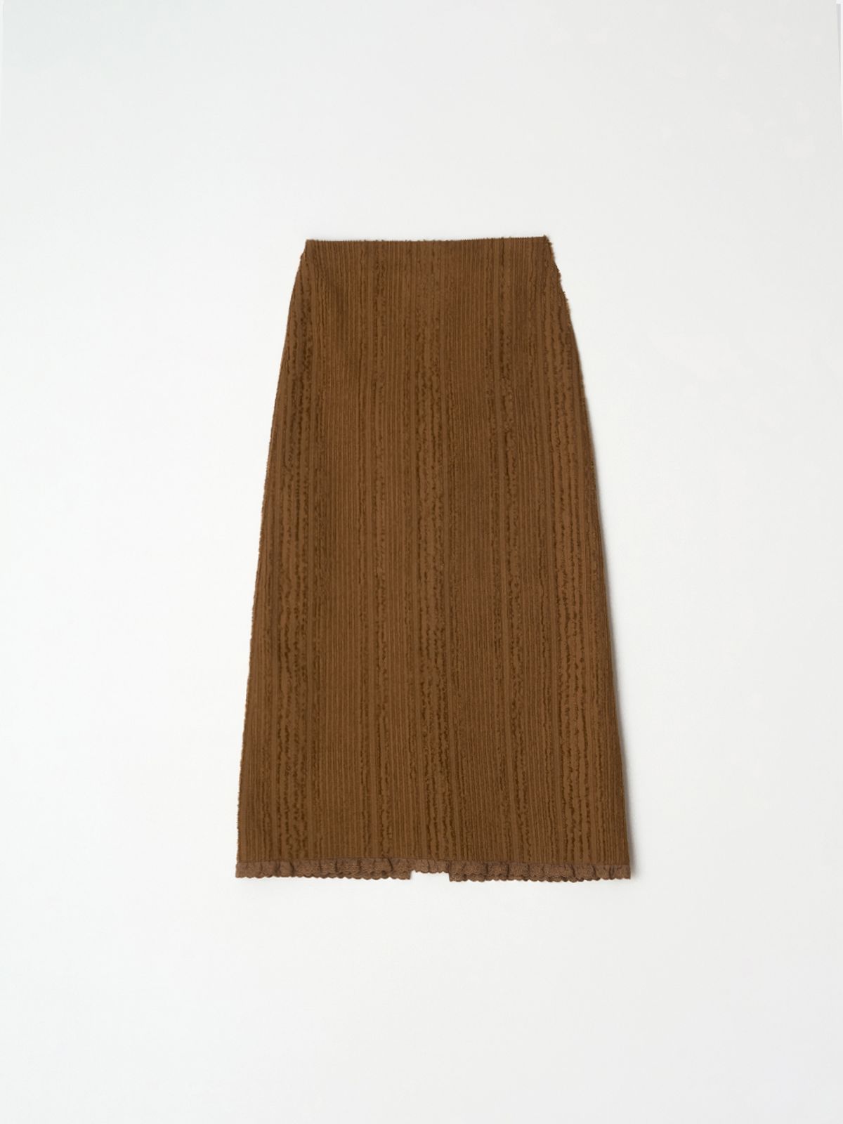 비뮤즈맨션(BEMUSE MANSION) Fringe lace frill skirt - Olive Brown