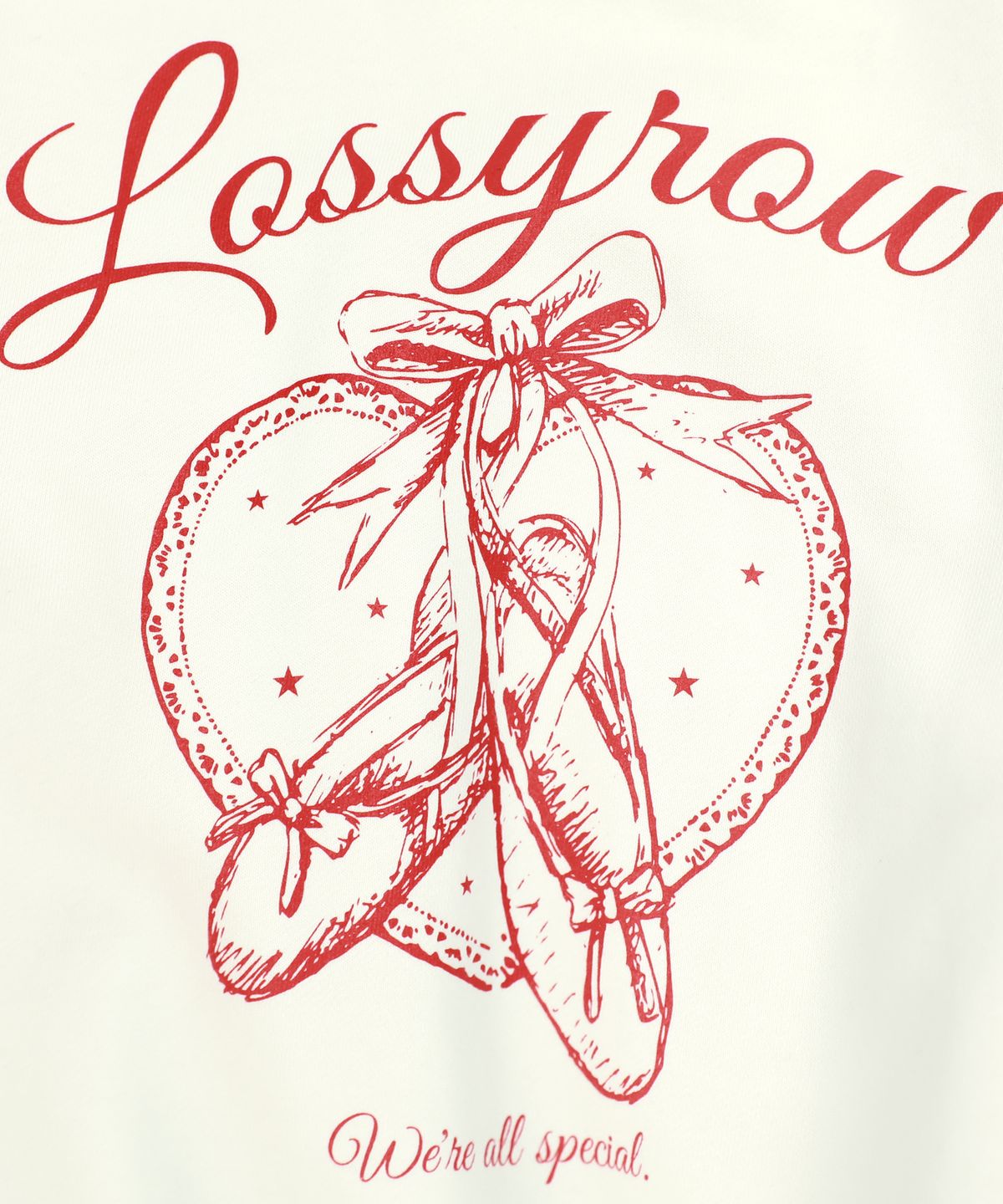 로시로우(LOSSYROW) Heart flats sweatshirt Cream