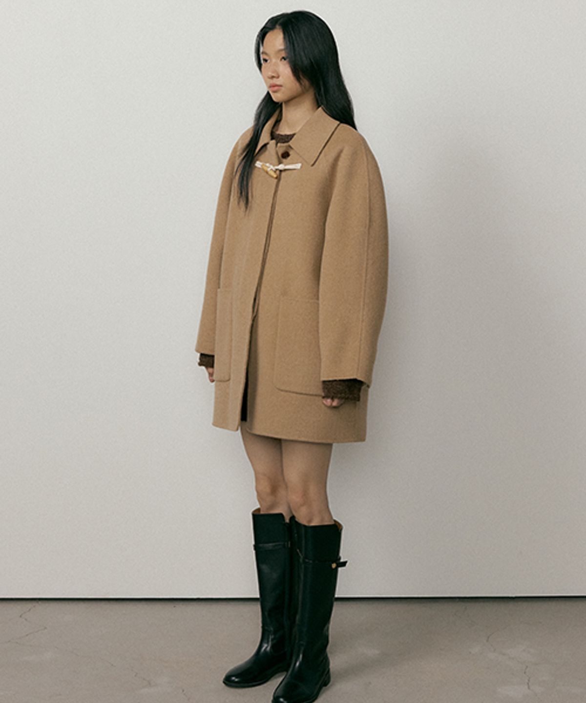 링서울(LINGSEOUL) handmade half toggle coat-camel