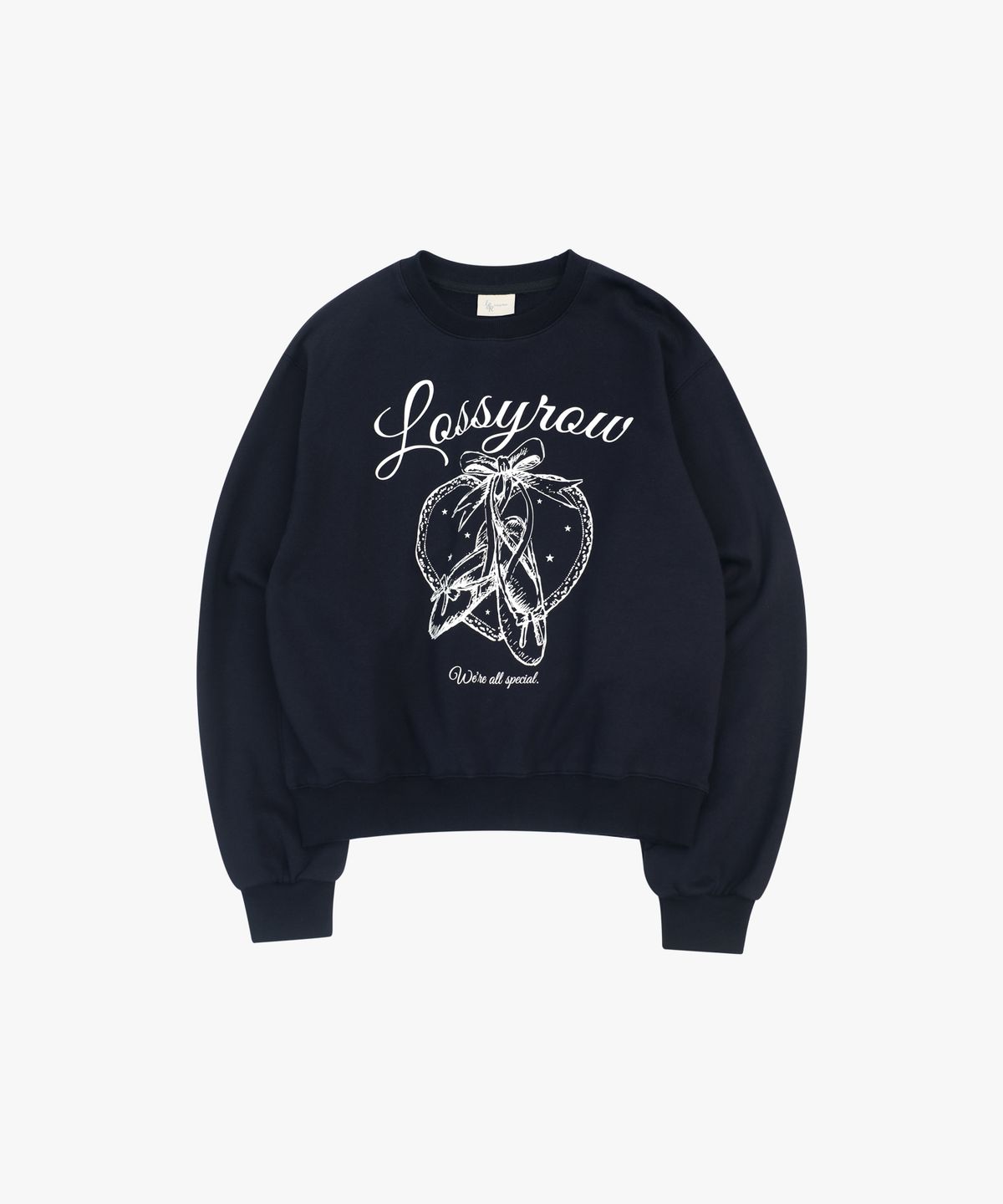 로시로우(LOSSYROW) Heart flats sweatshirt Navy