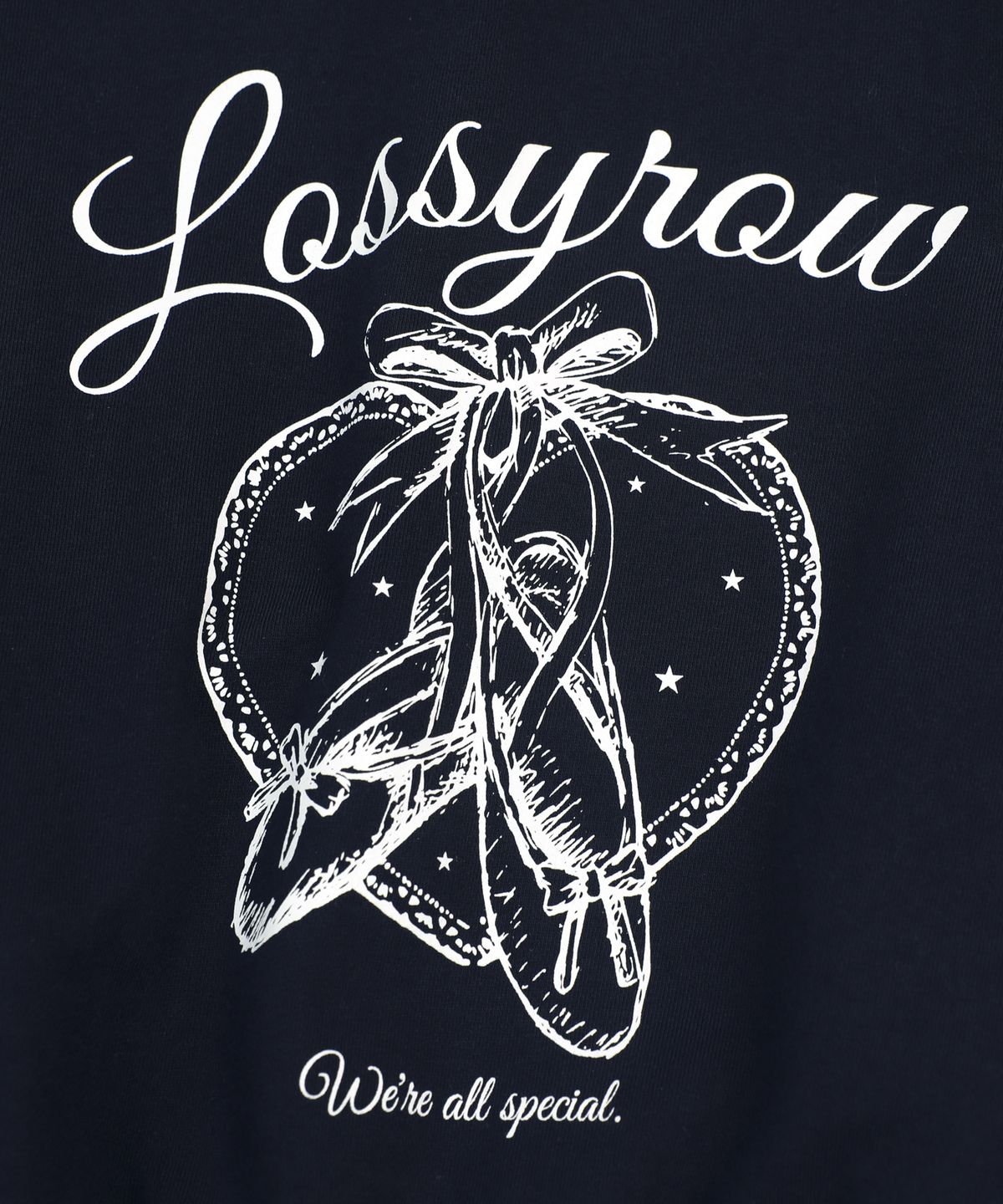로시로우(LOSSYROW) Heart flats sweatshirt Navy