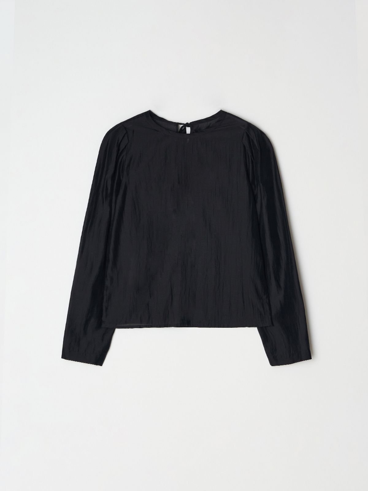 비뮤즈맨션(BEMUSE MANSION) Sheer volume blouse - Black