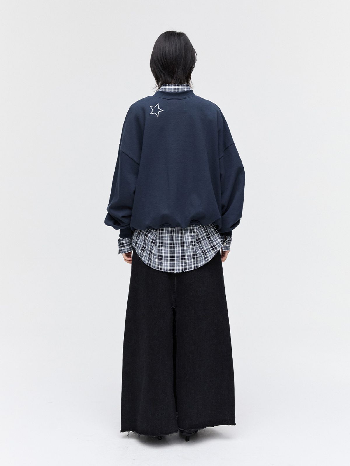 플리즈프로젝트(PLZPROJECT) BORN TO RUN SWEAT SHIRT, NAVY