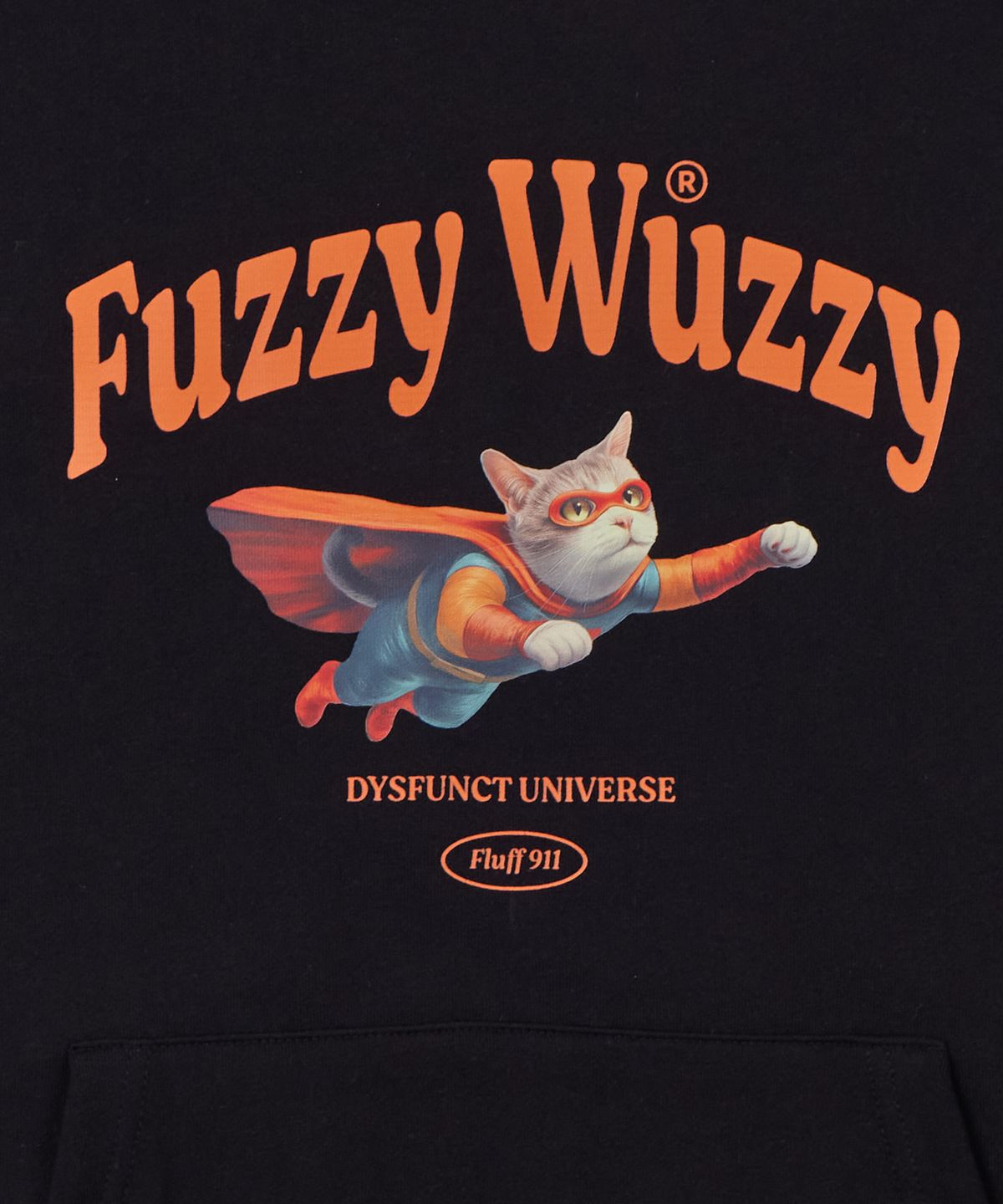 디스펑트(DYSFUNCT) FUZZY WUZZY HOODIE(BLACK)