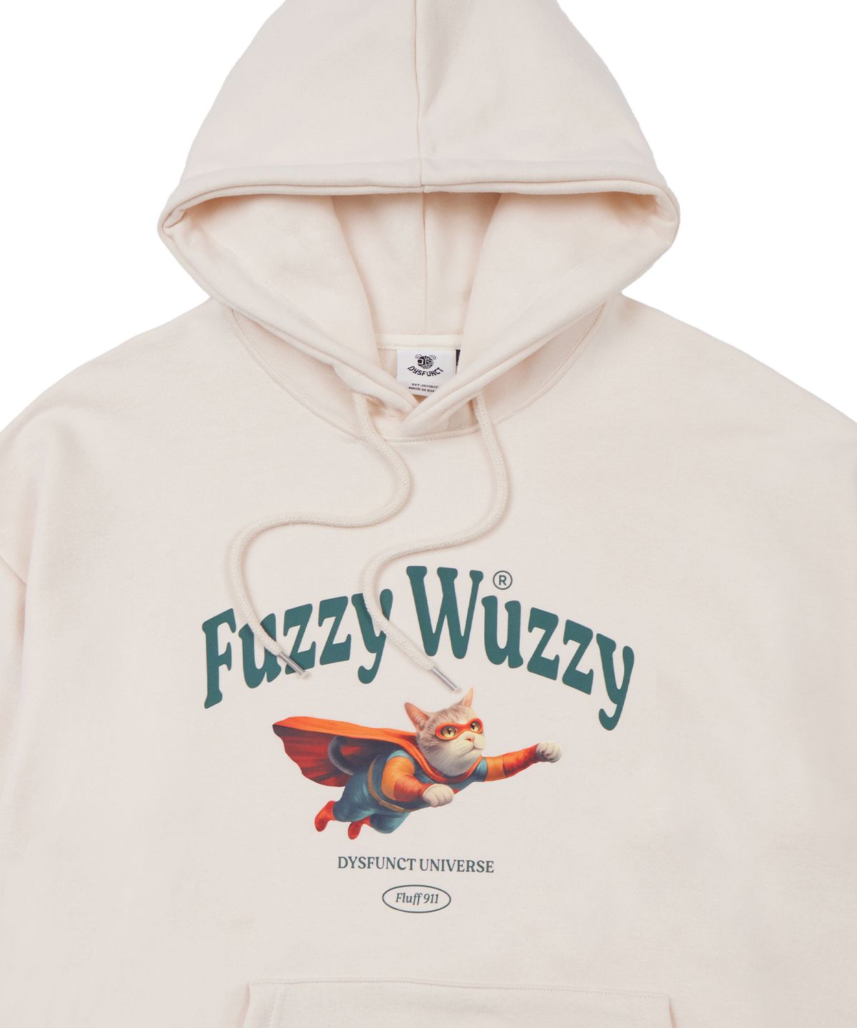 디스펑트(DYSFUNCT) FUZZY WUZZY HOODIE(CREAM)