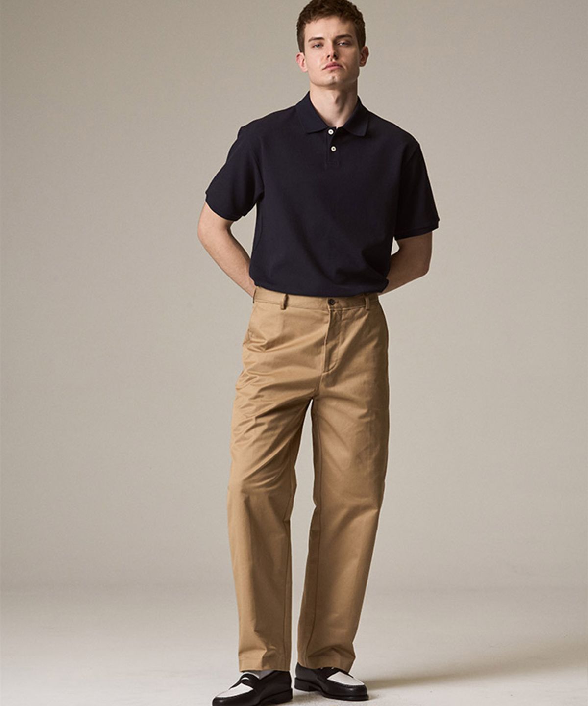 라이즈앤빌로우(RISE&BELOW) [AUTHENTIC] 어센틱 수피마 302ST 와이드 스트레이트 치노팬츠 BRITISH KHAKI
