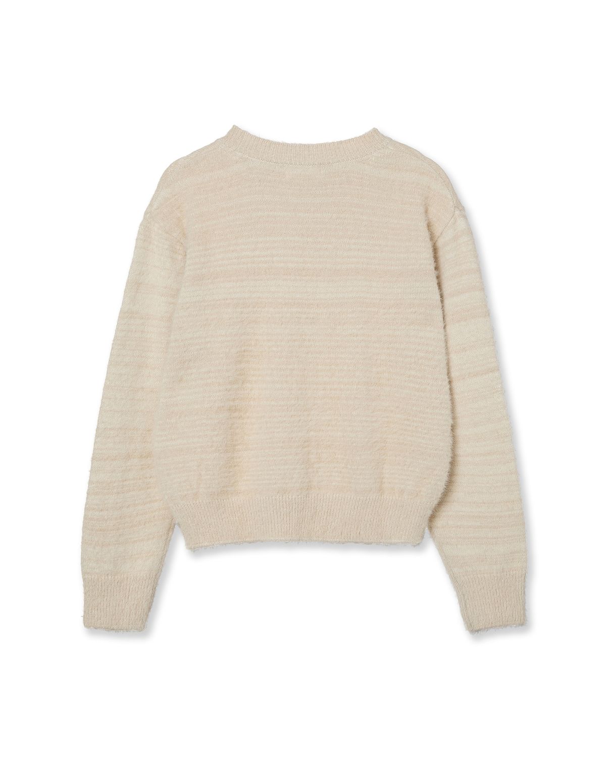 에이이에이이(AEAE) WEB LOGO CROP HAIRY KNIT [IVORY]